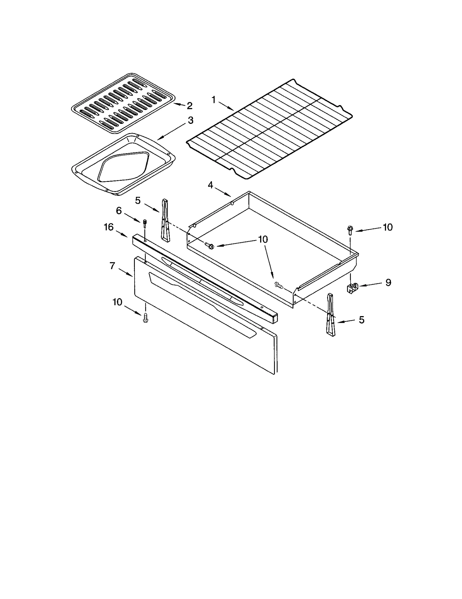 DRAWER AND BROILER
