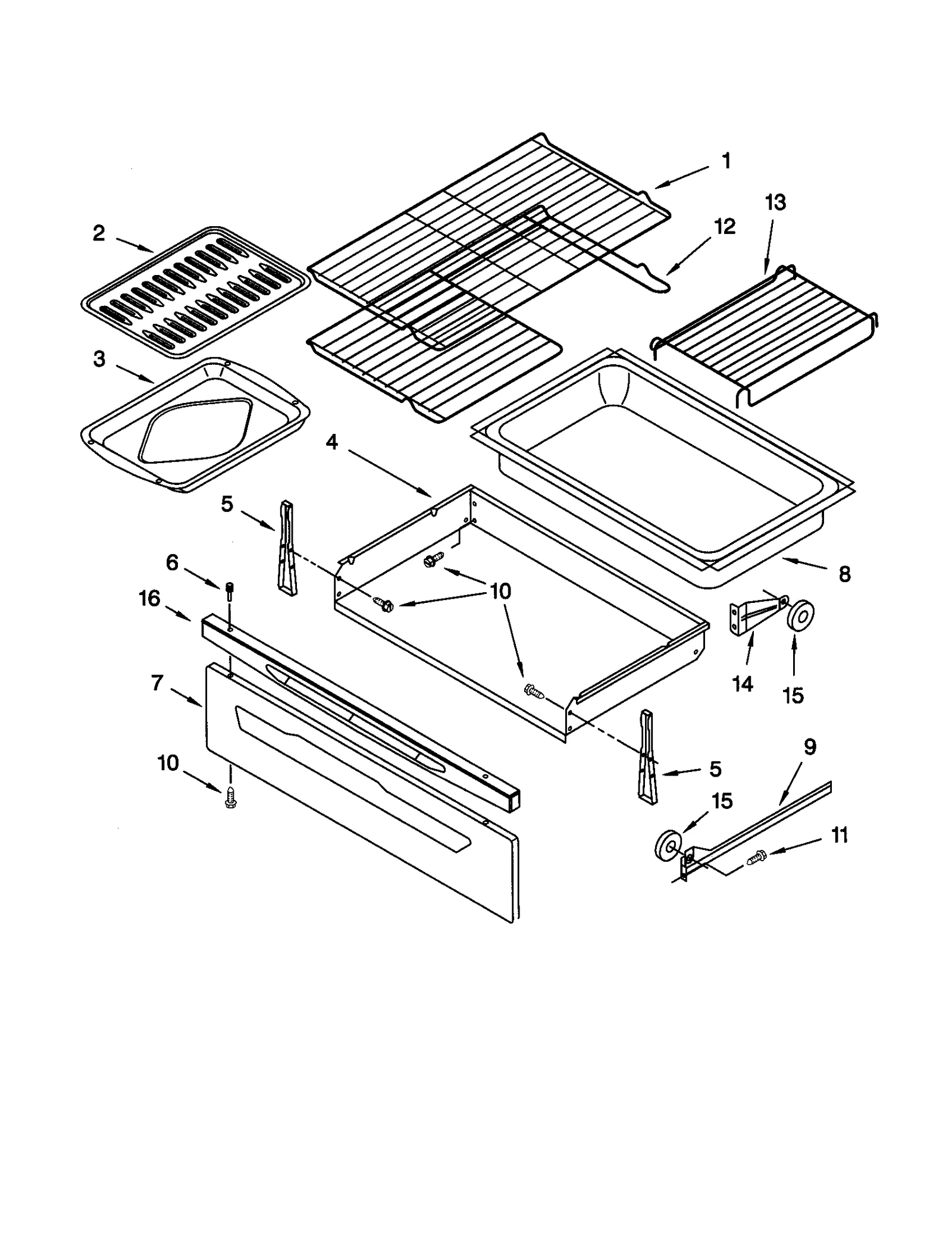DRAWER AND BROILER