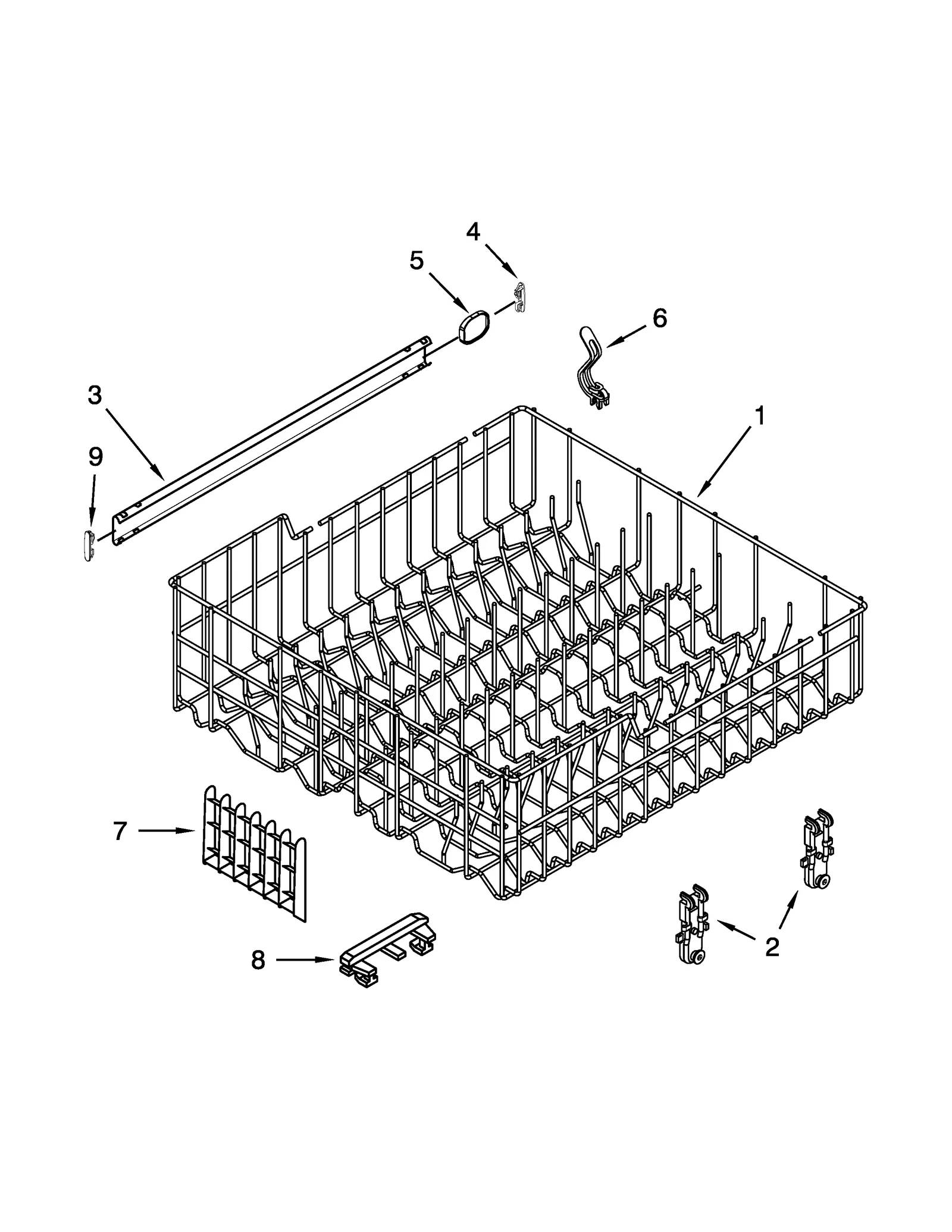 UPPER RACK AND TRACK PARTS
