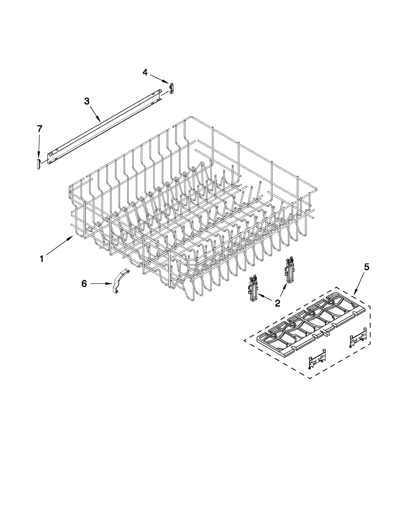 UPPER RACK AND TRACK PARTS