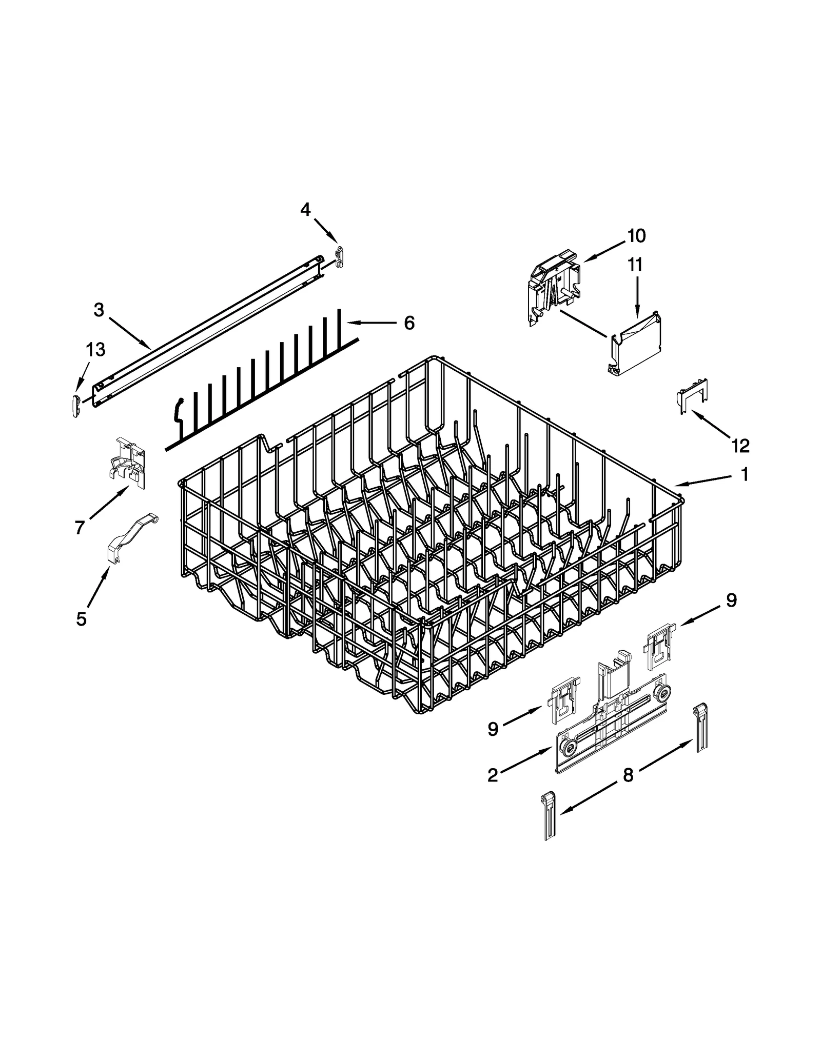UPPER RACK AND TRACK PARTS