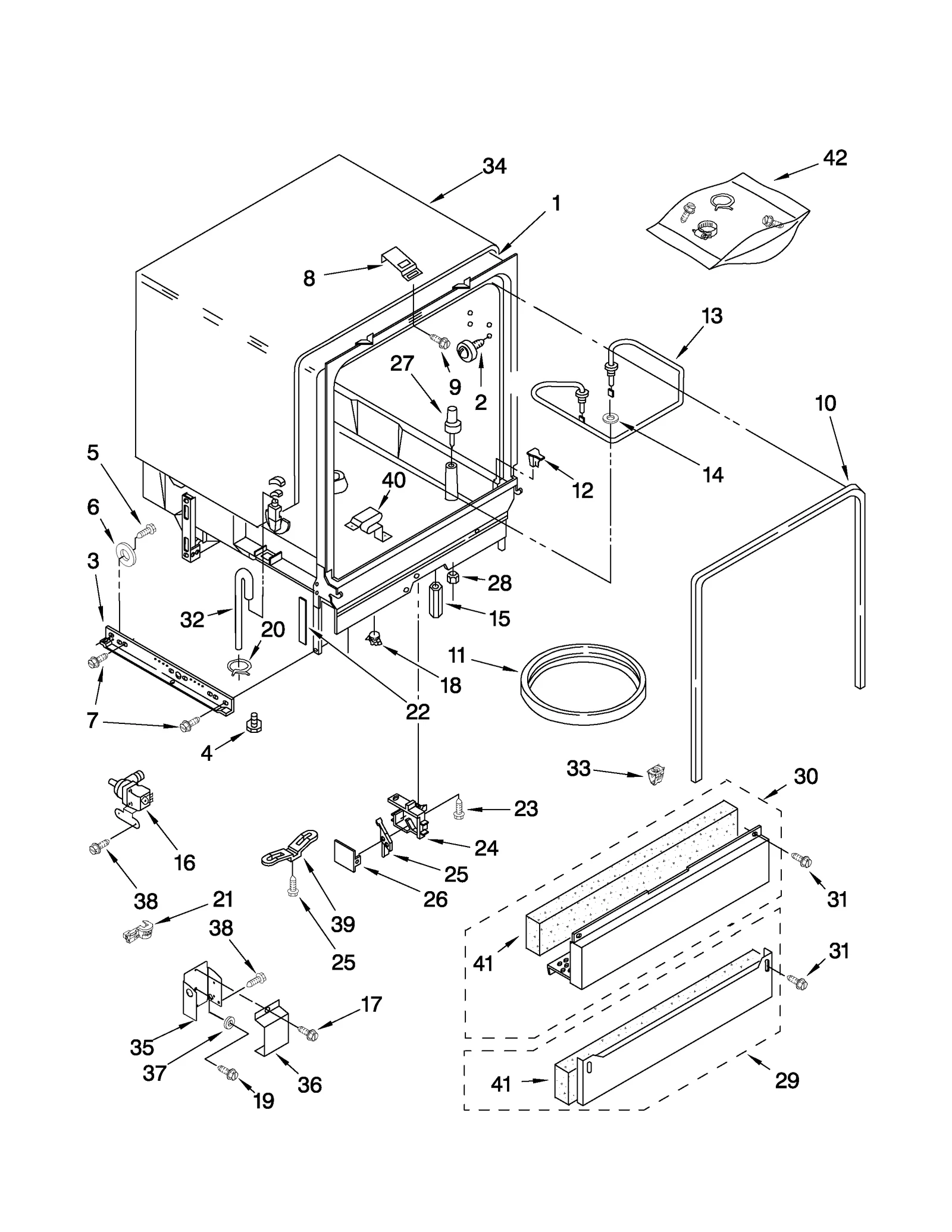 TUB ASSEMBLY PARTS