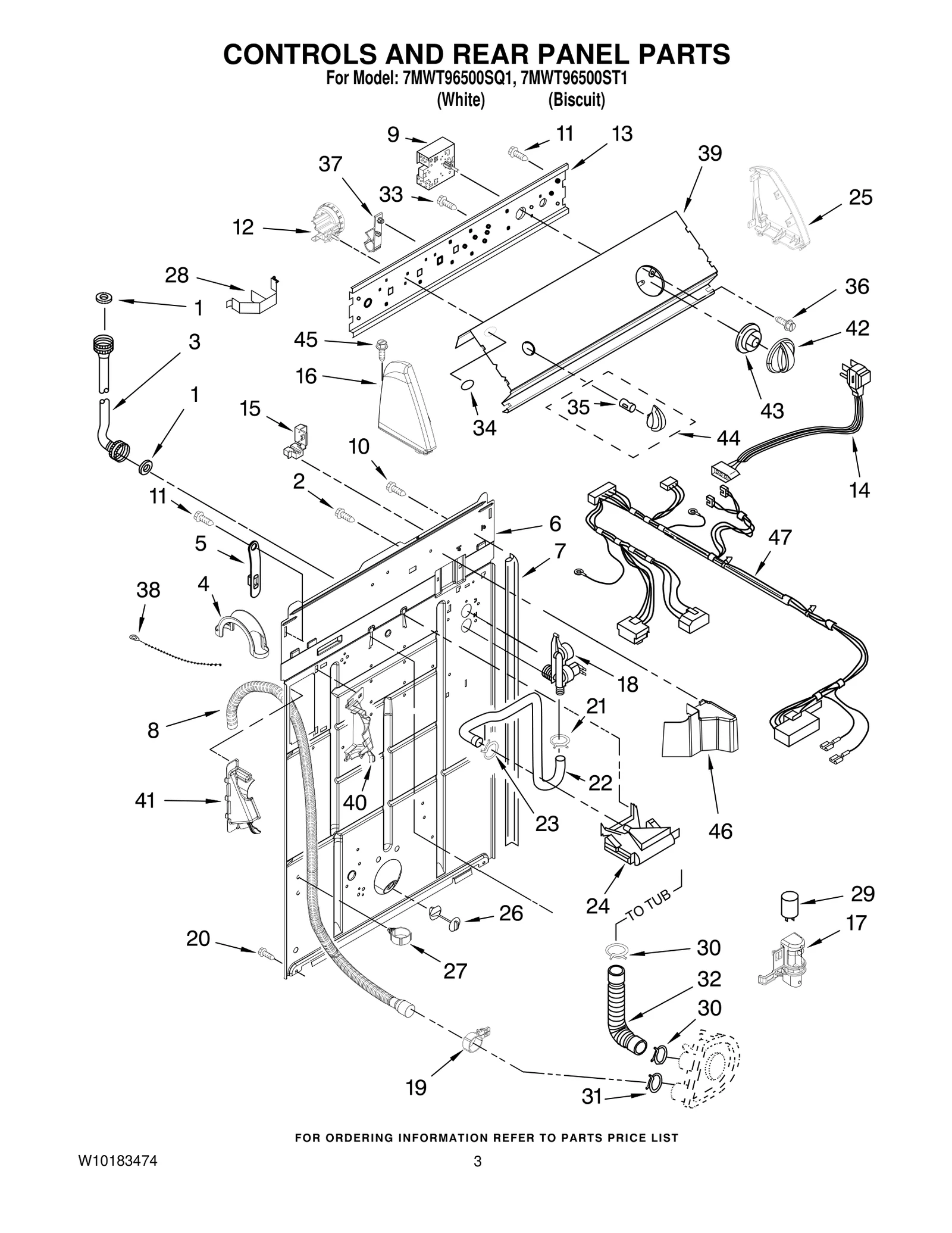CONTROLS AND REAR PANEL PARTS