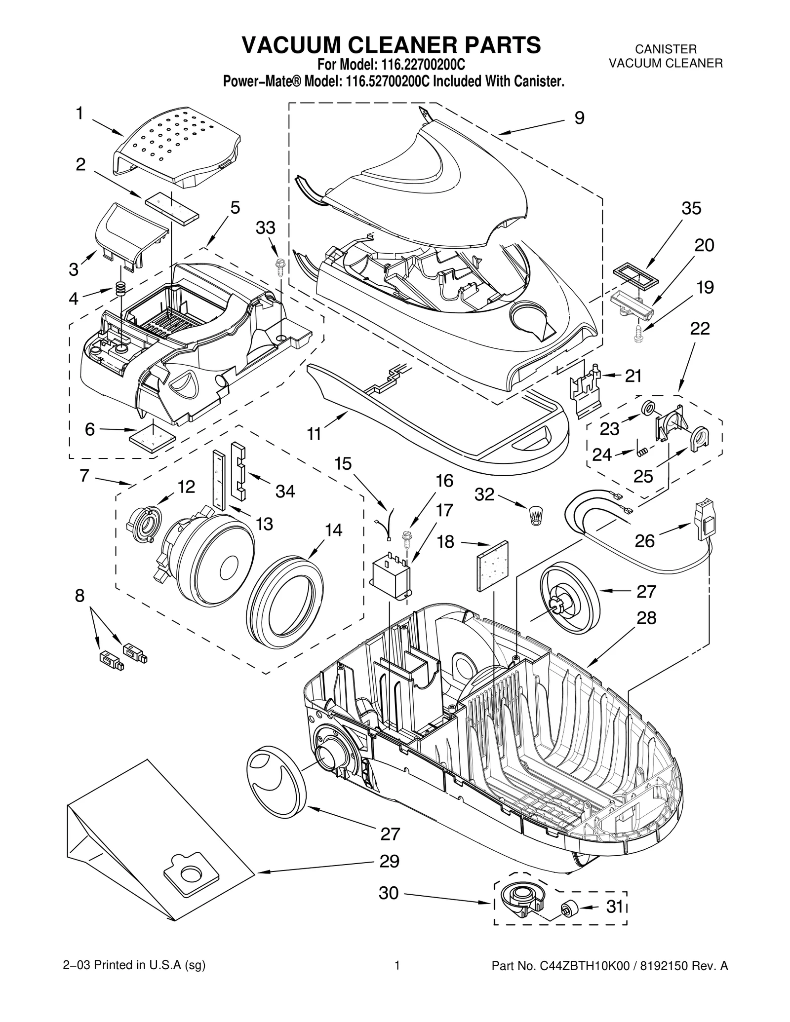 VACUUM CLEANER PARTS