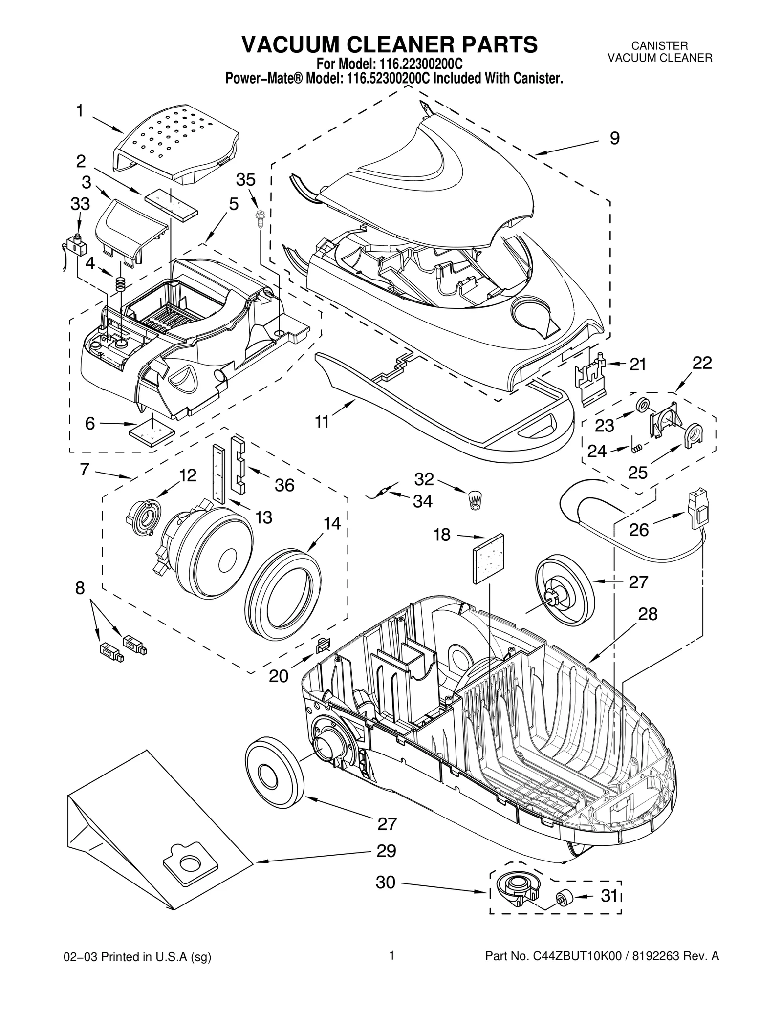 VACUUM CLEANER PARTS