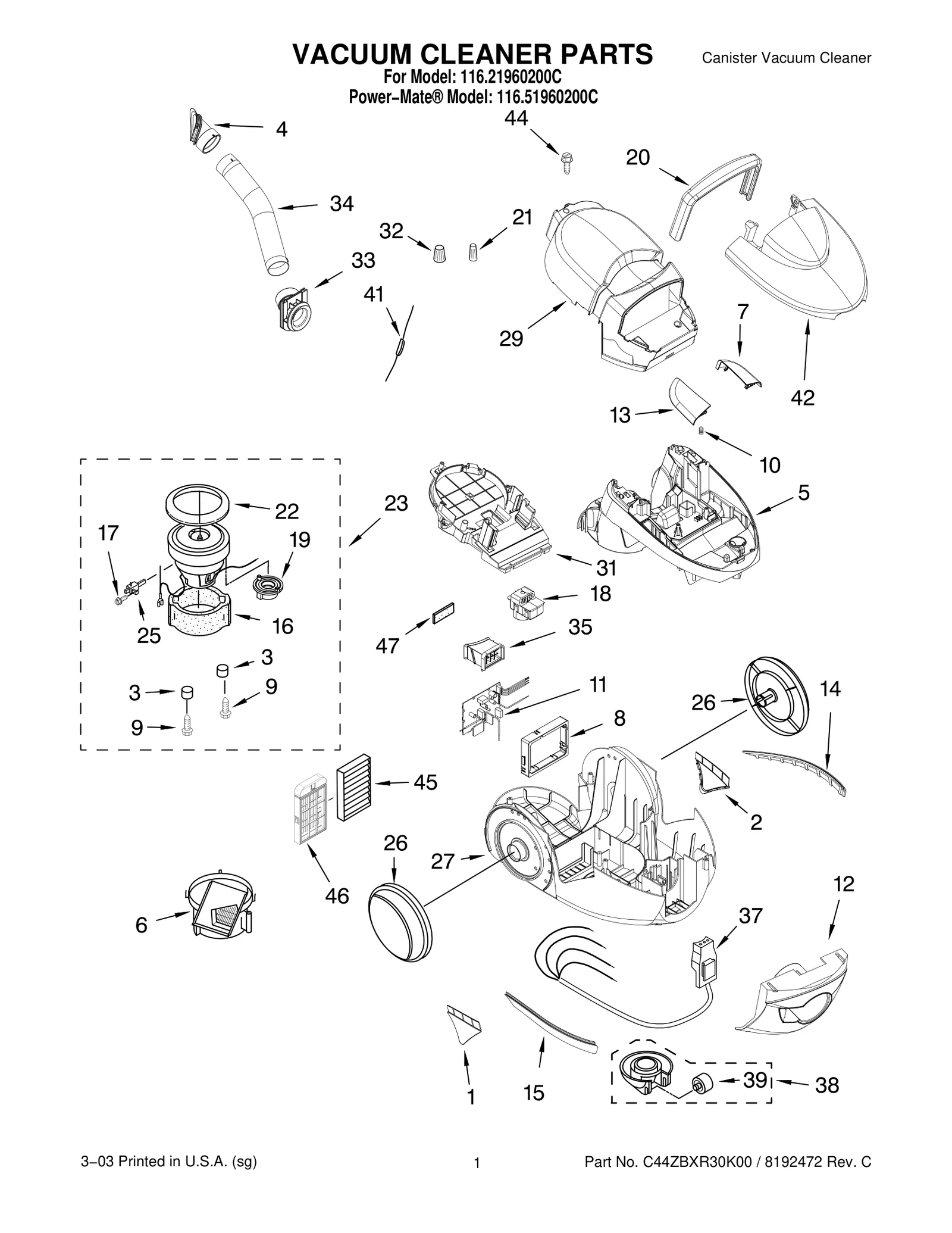 VACUUM CLEANER PARTS
