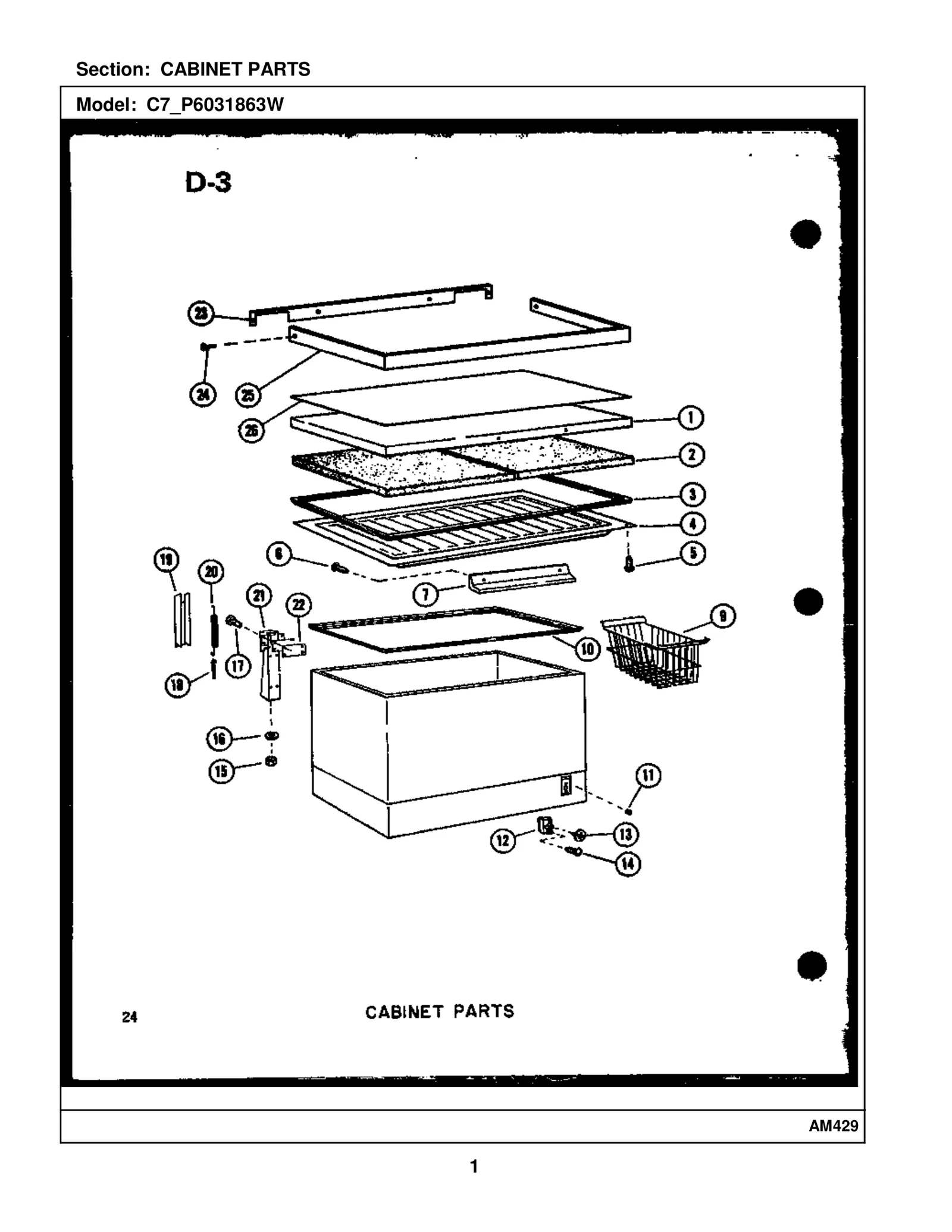 CABINET PARTS