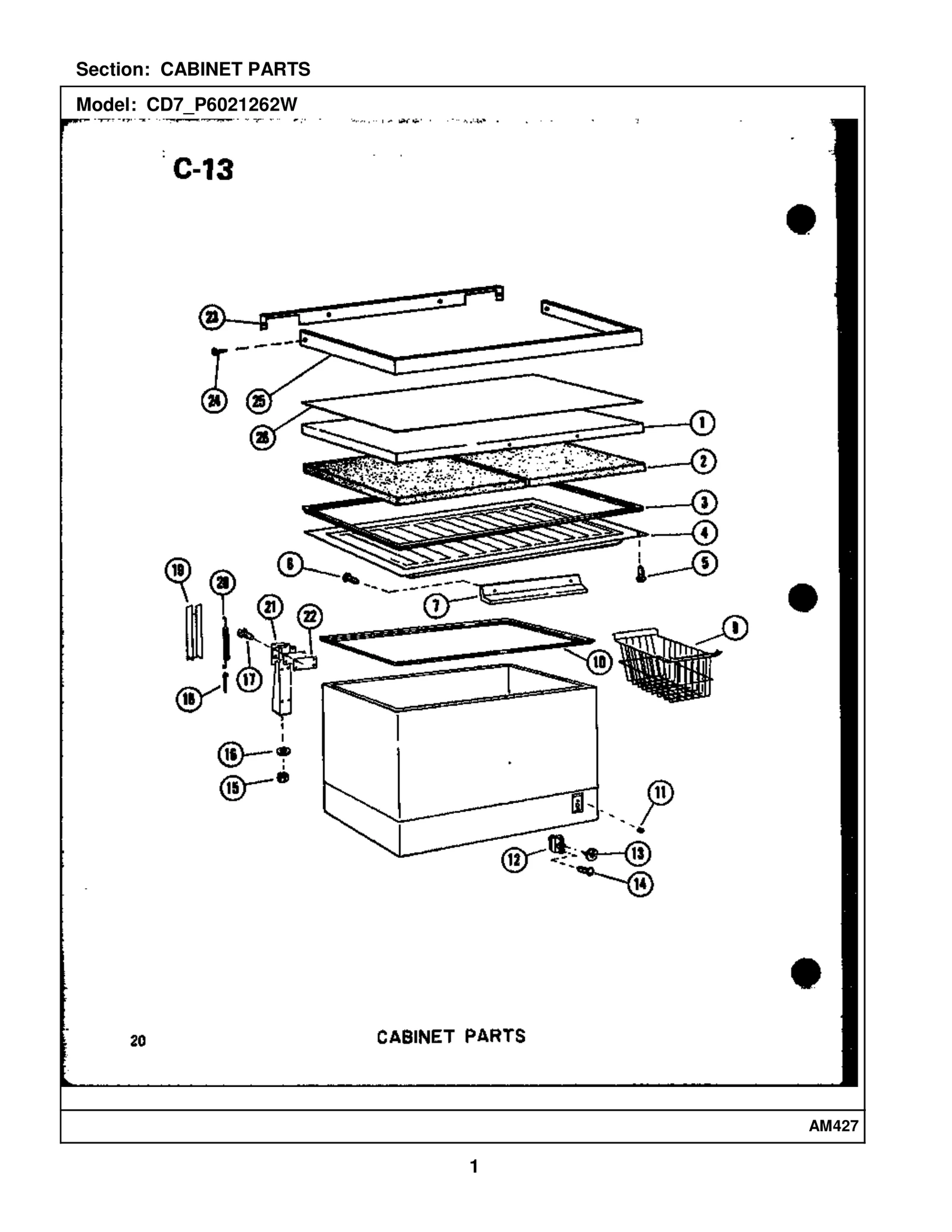 CABINET PARTS