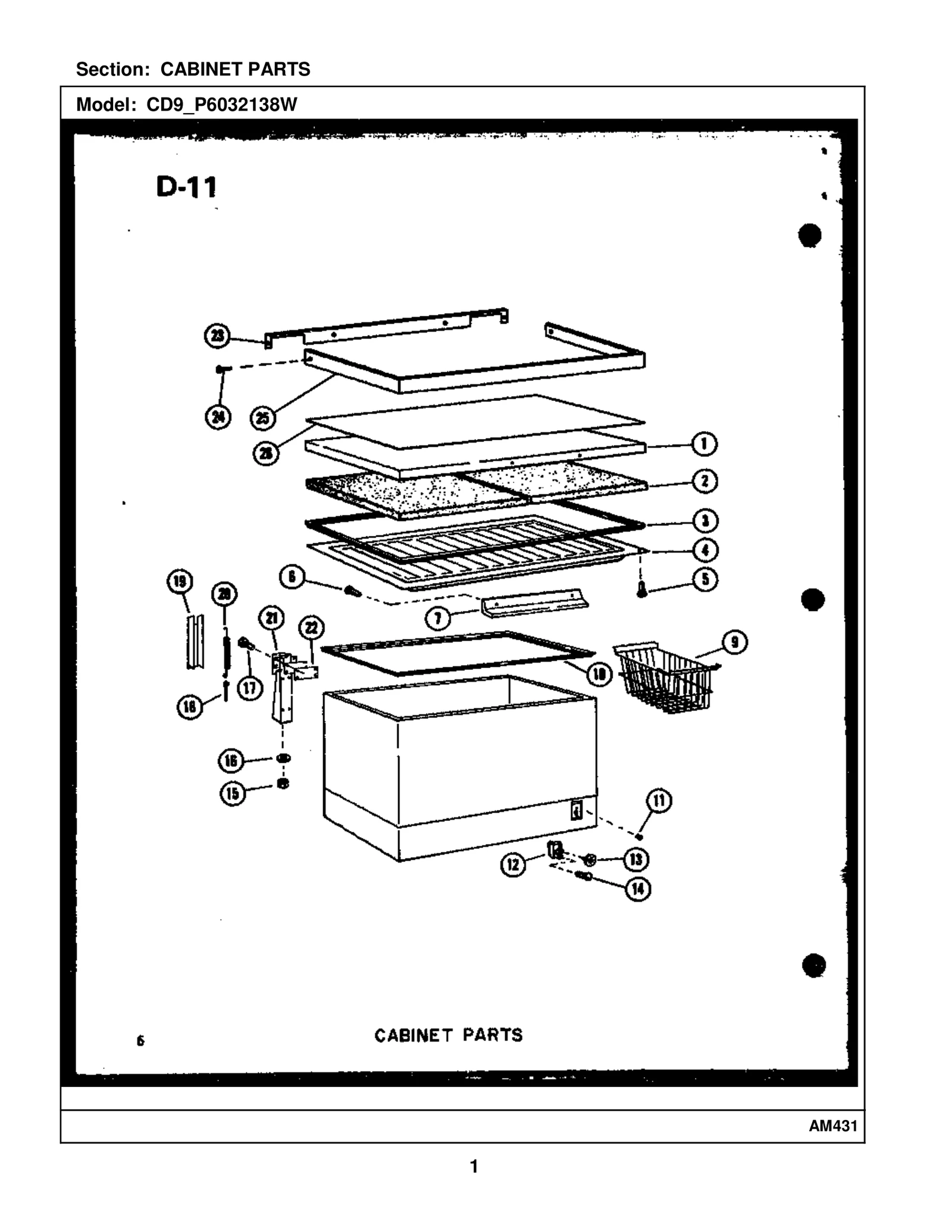 CABINET PARTS
