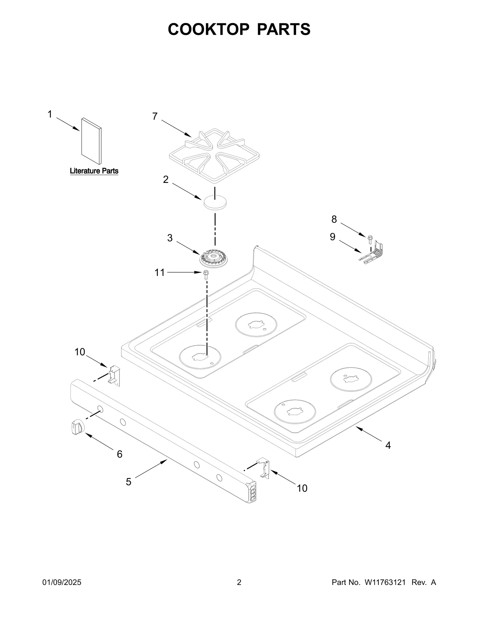 COOKTOP PARTS