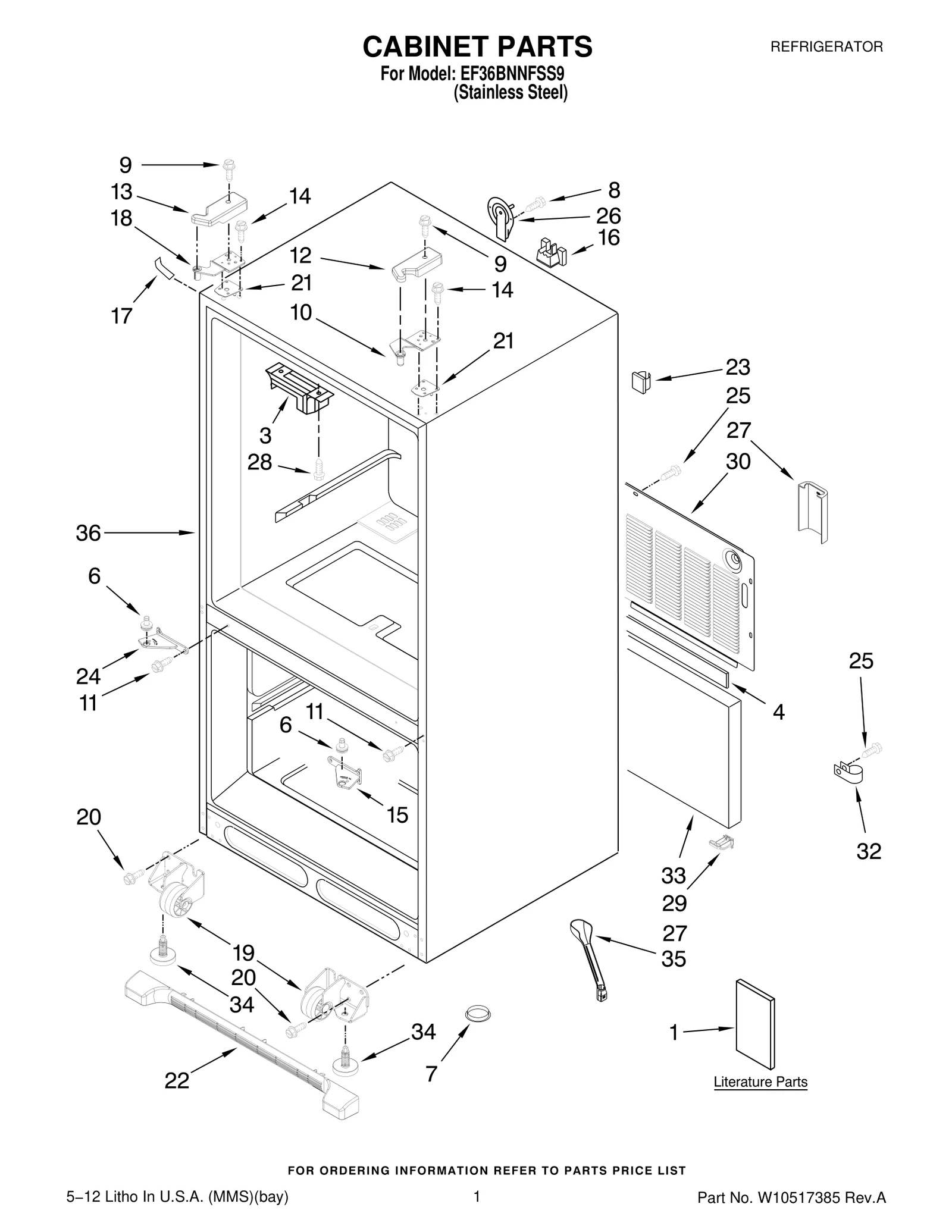 CABINET PARTS