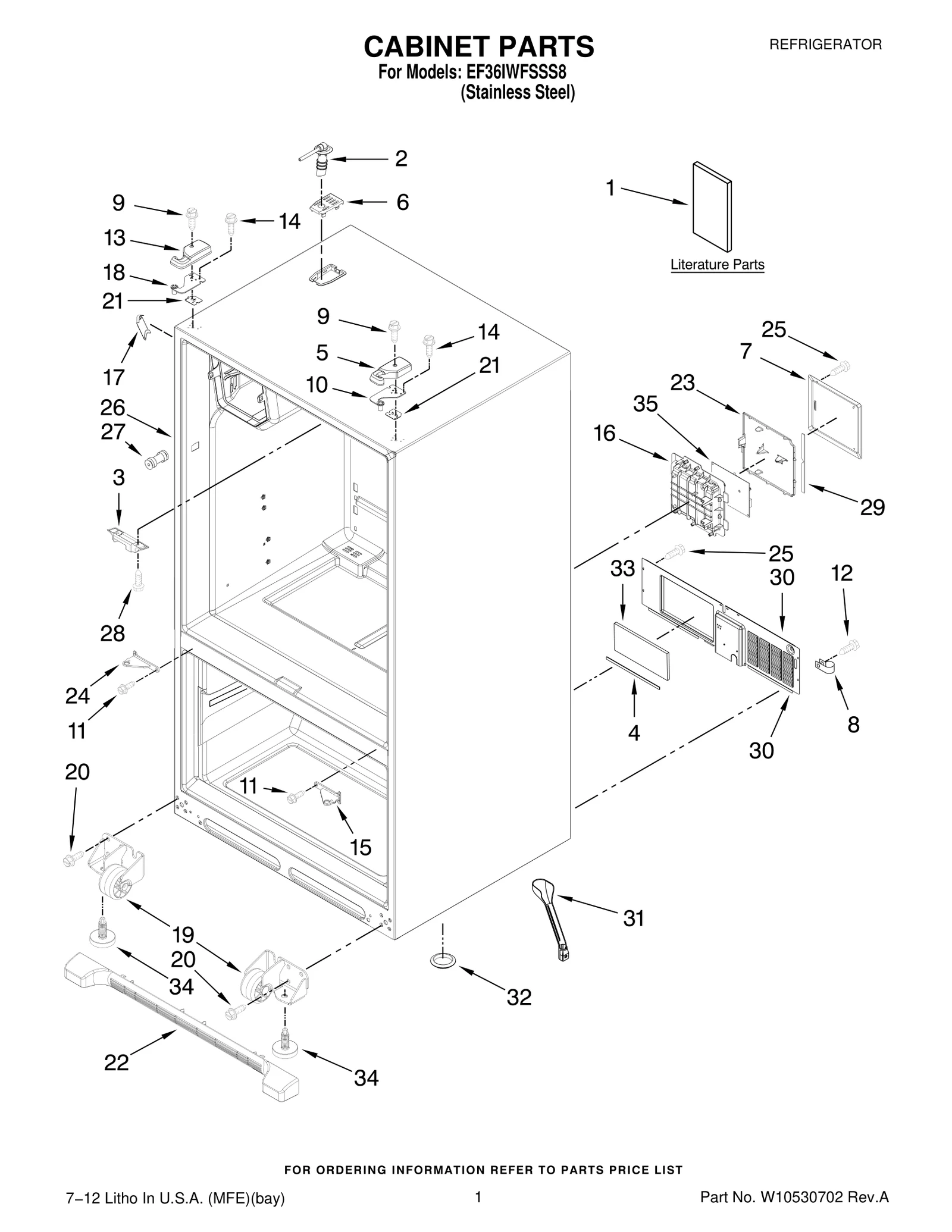 CABINET PARTS