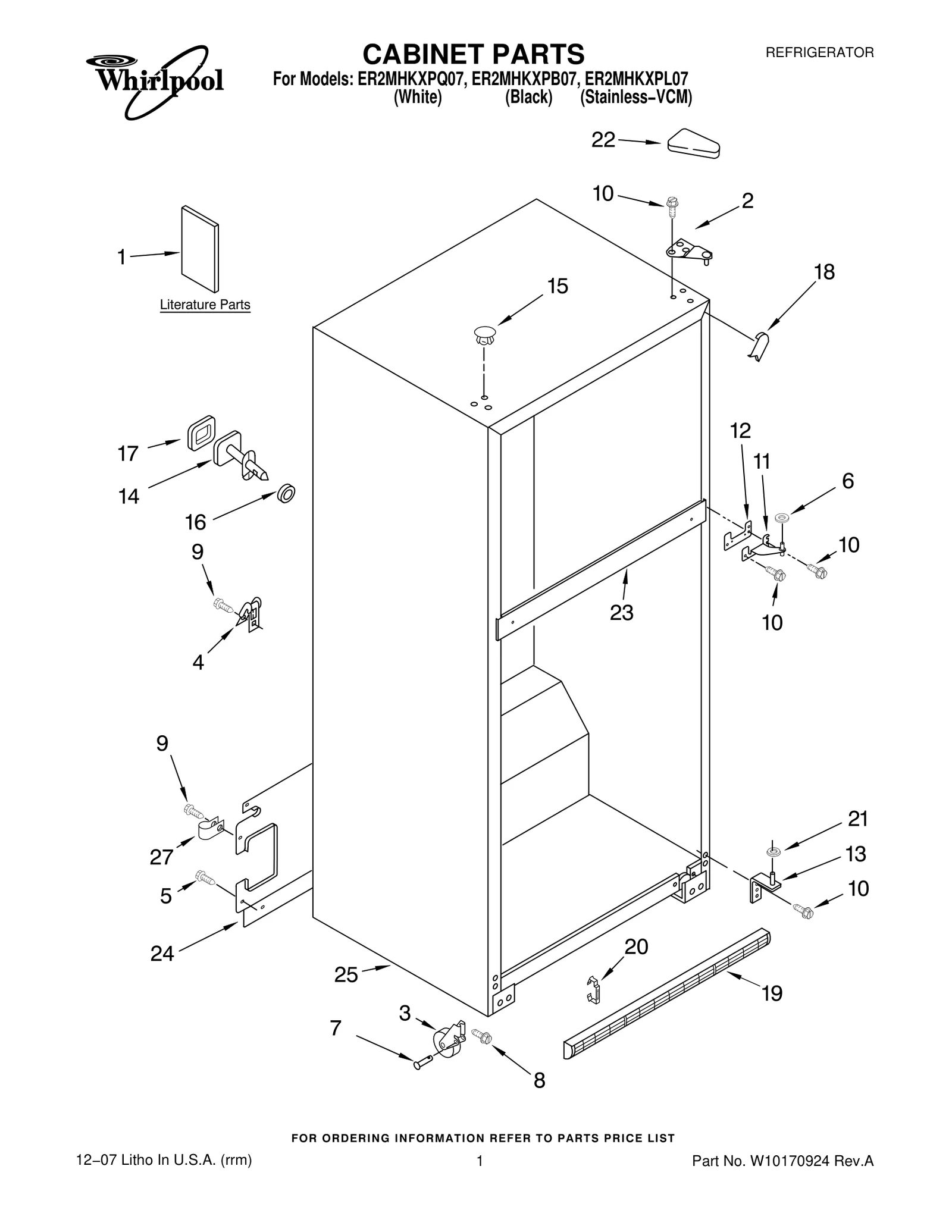 CABINET PARTS