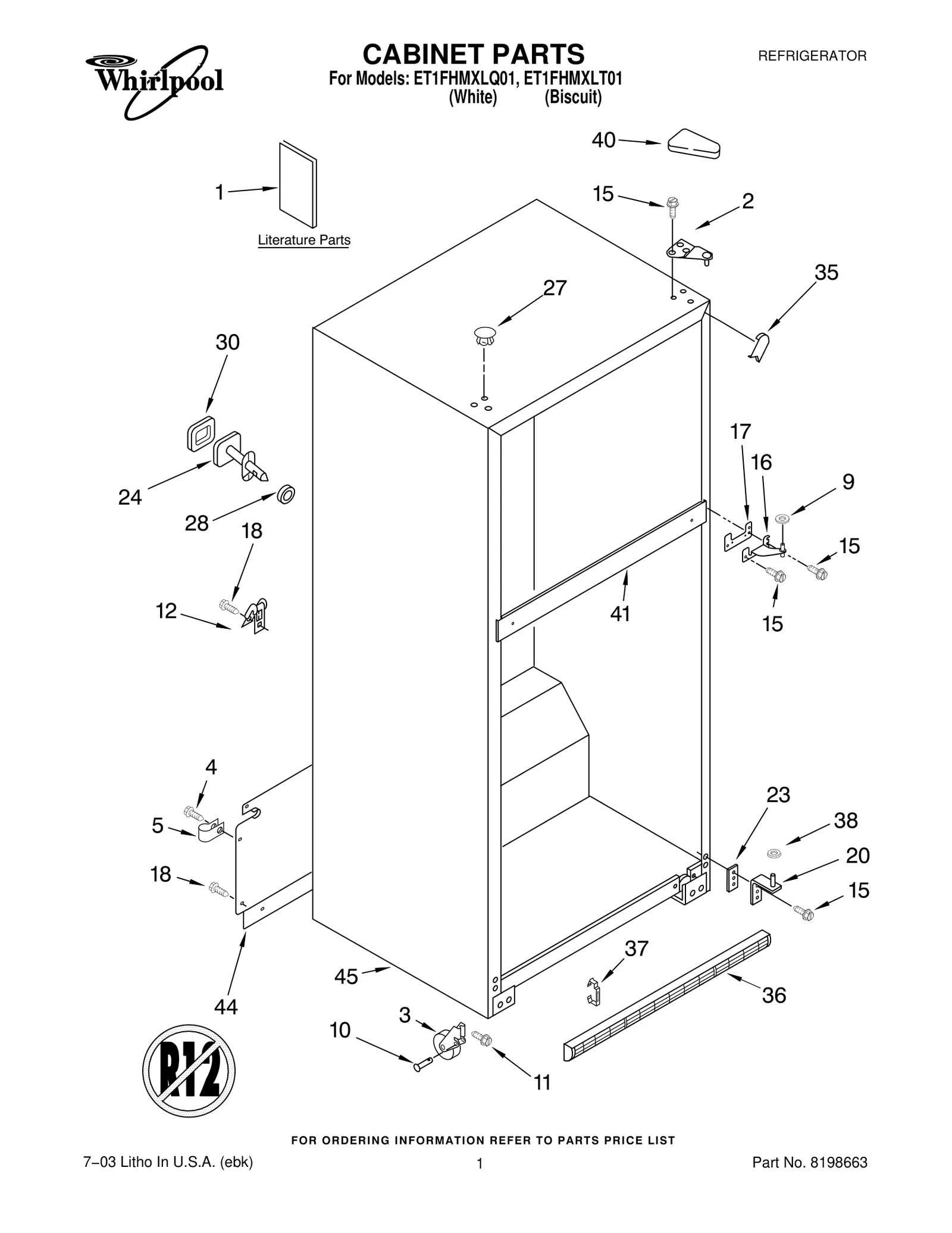 CABINET PARTS