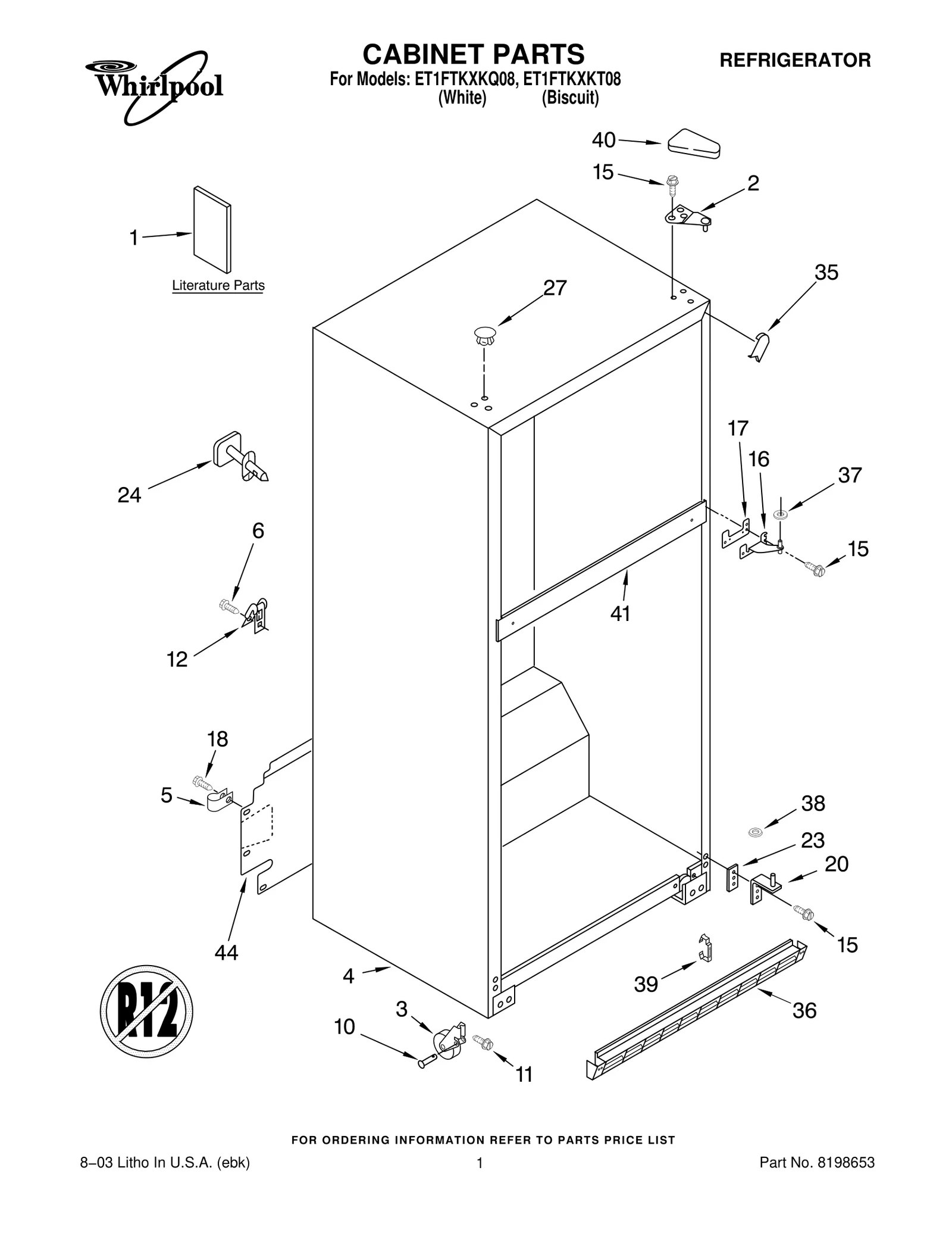 CABINET PARTS