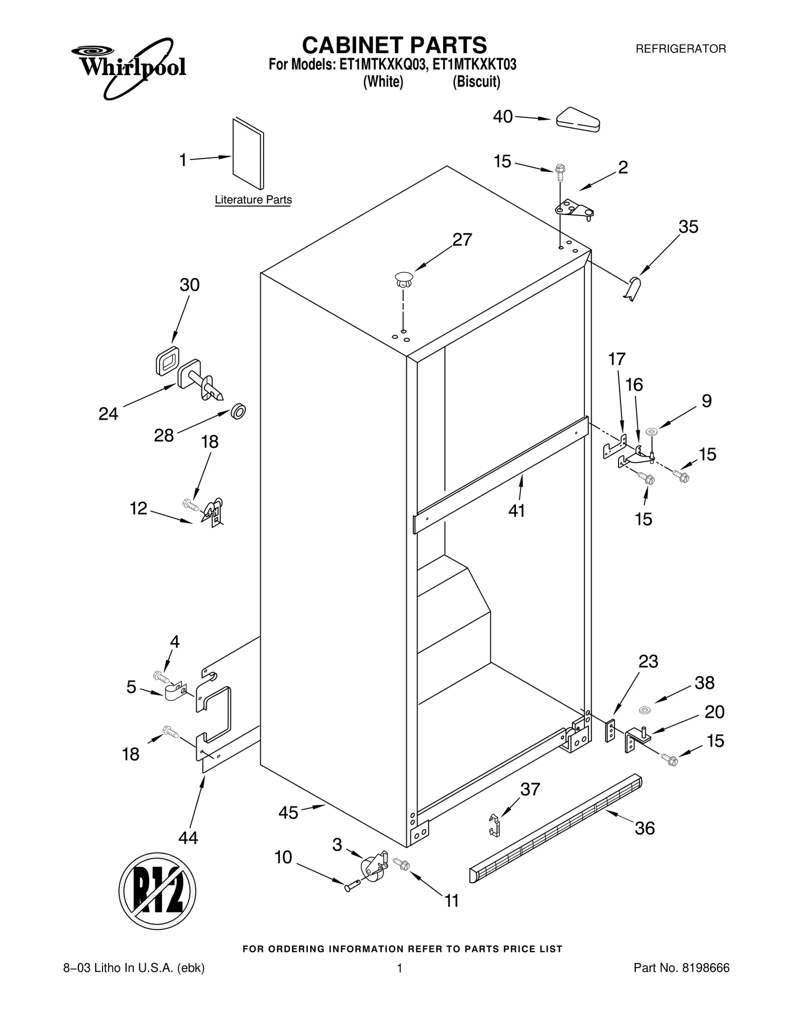 CABINET PARTS