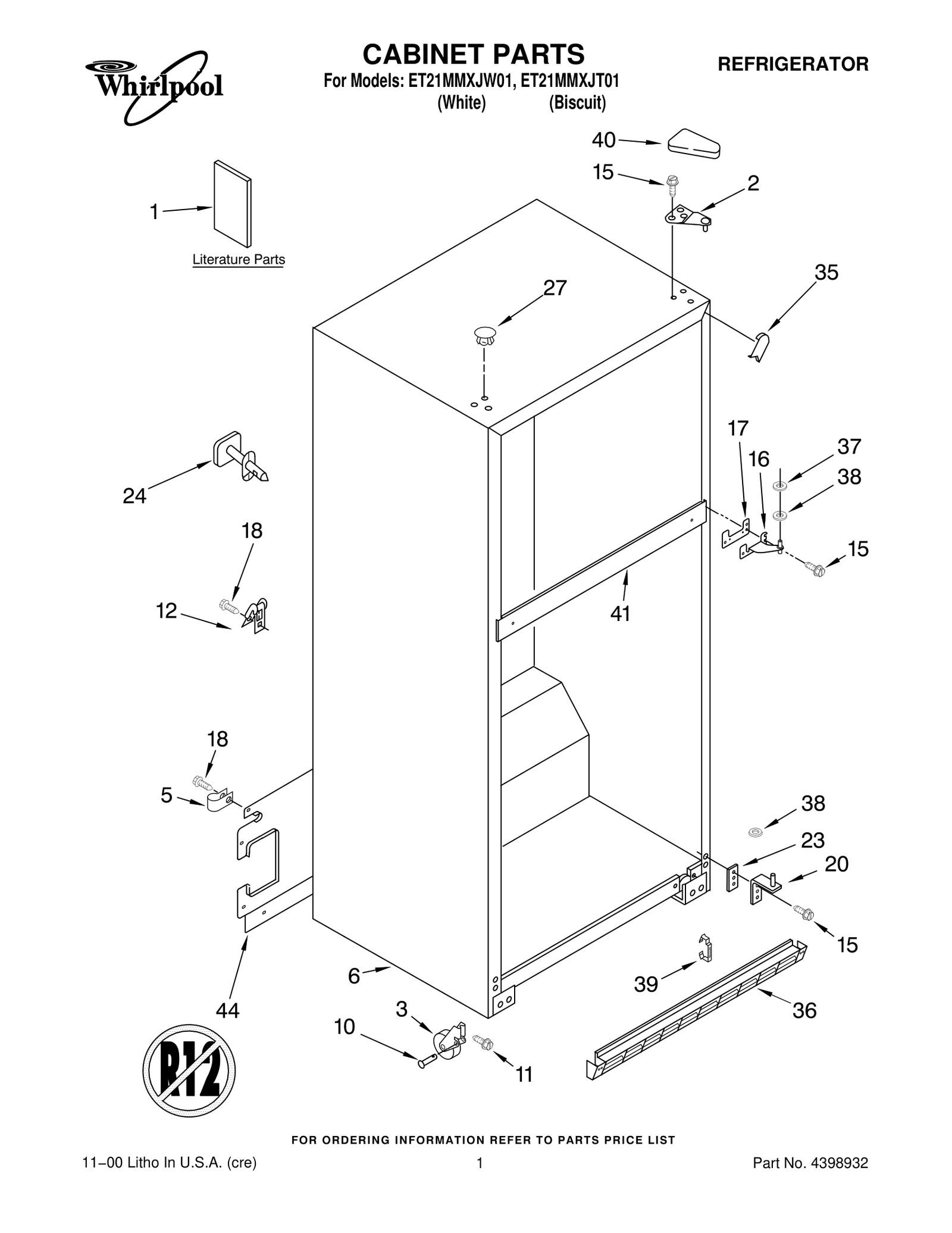 CABINET PARTS