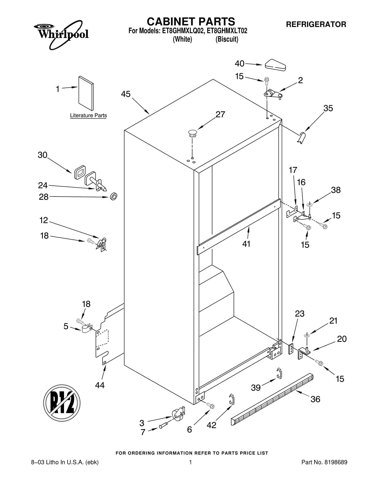 CABINET PARTS