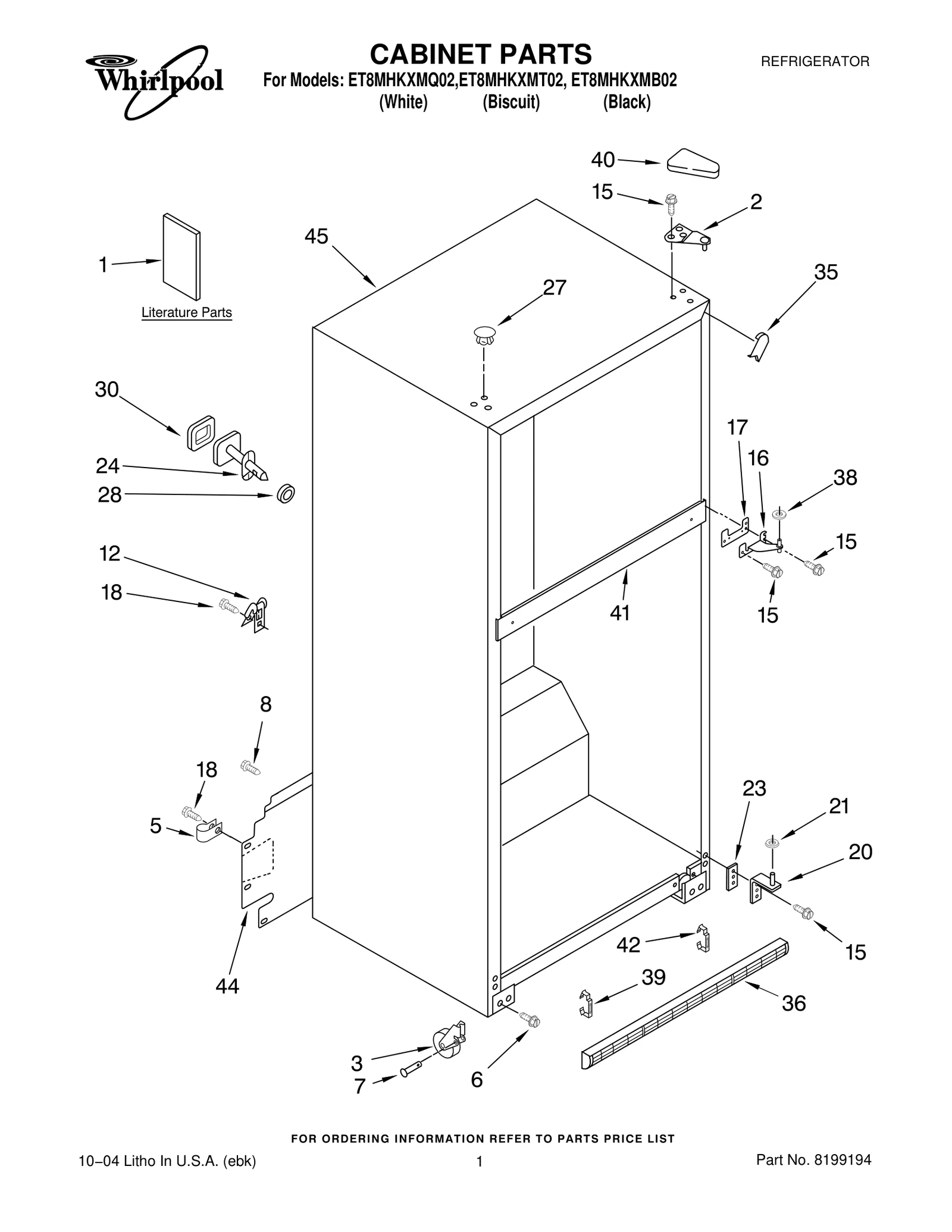 CABINET PARTS