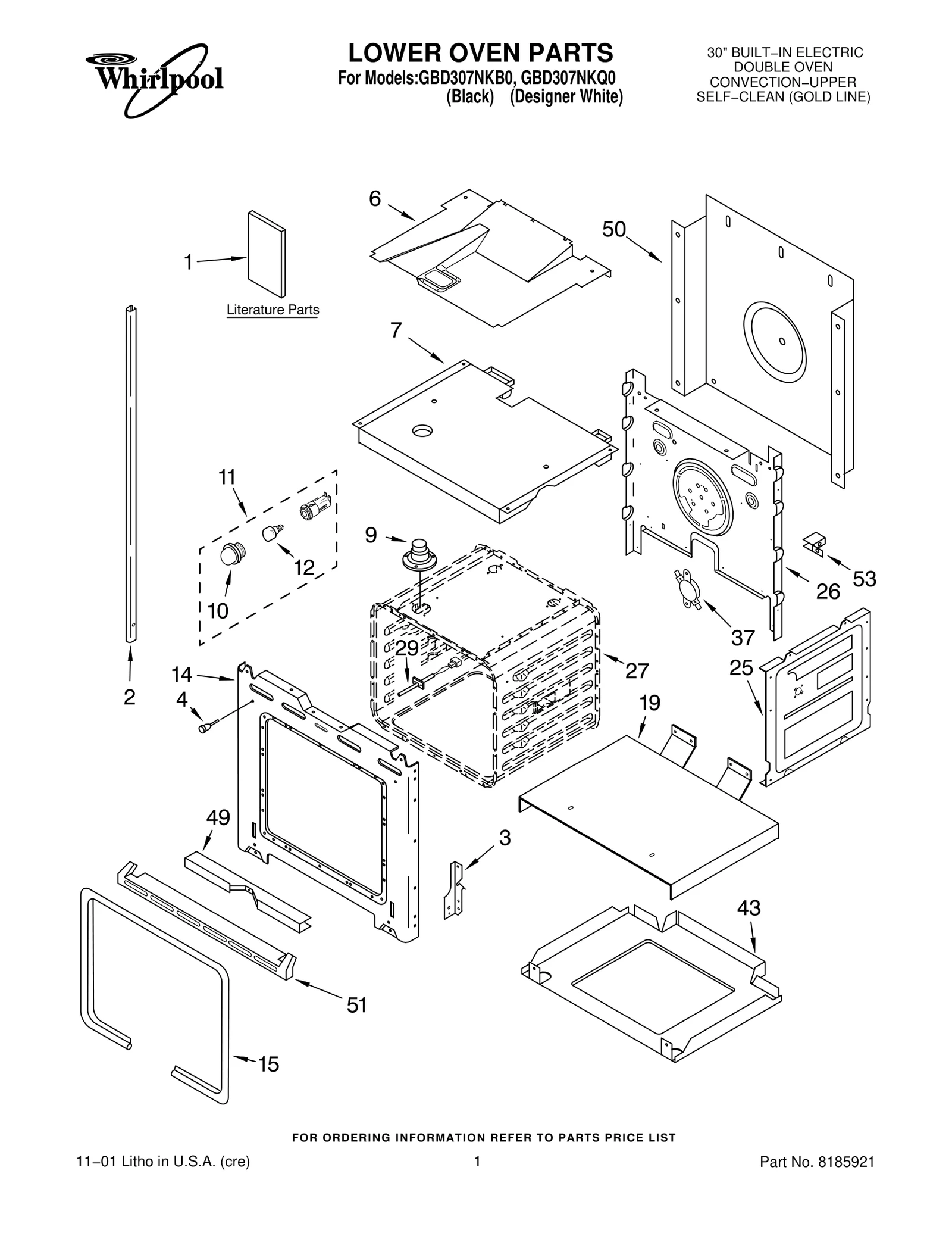 LOWER OVEN PARTS