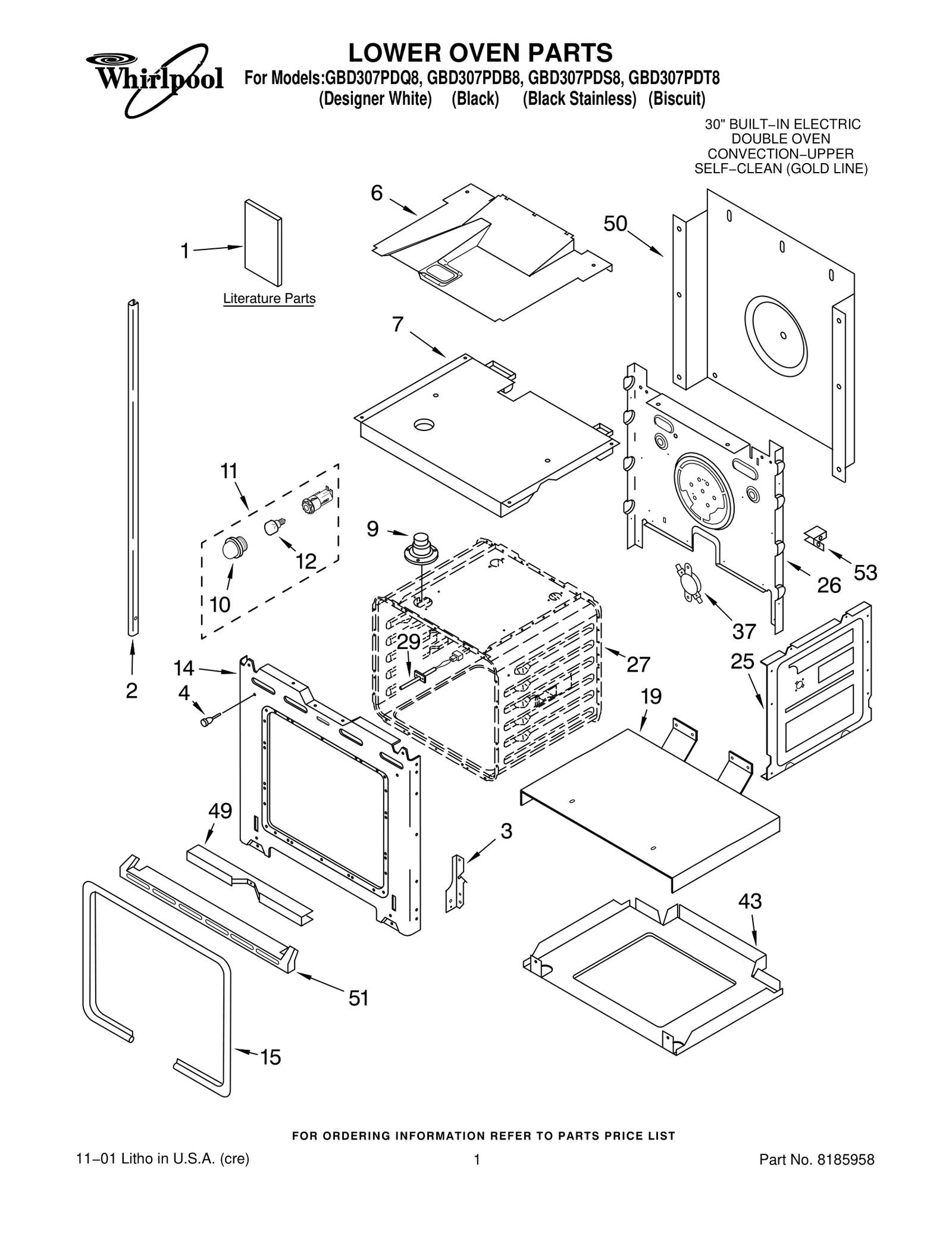 LOWER OVEN PARTS