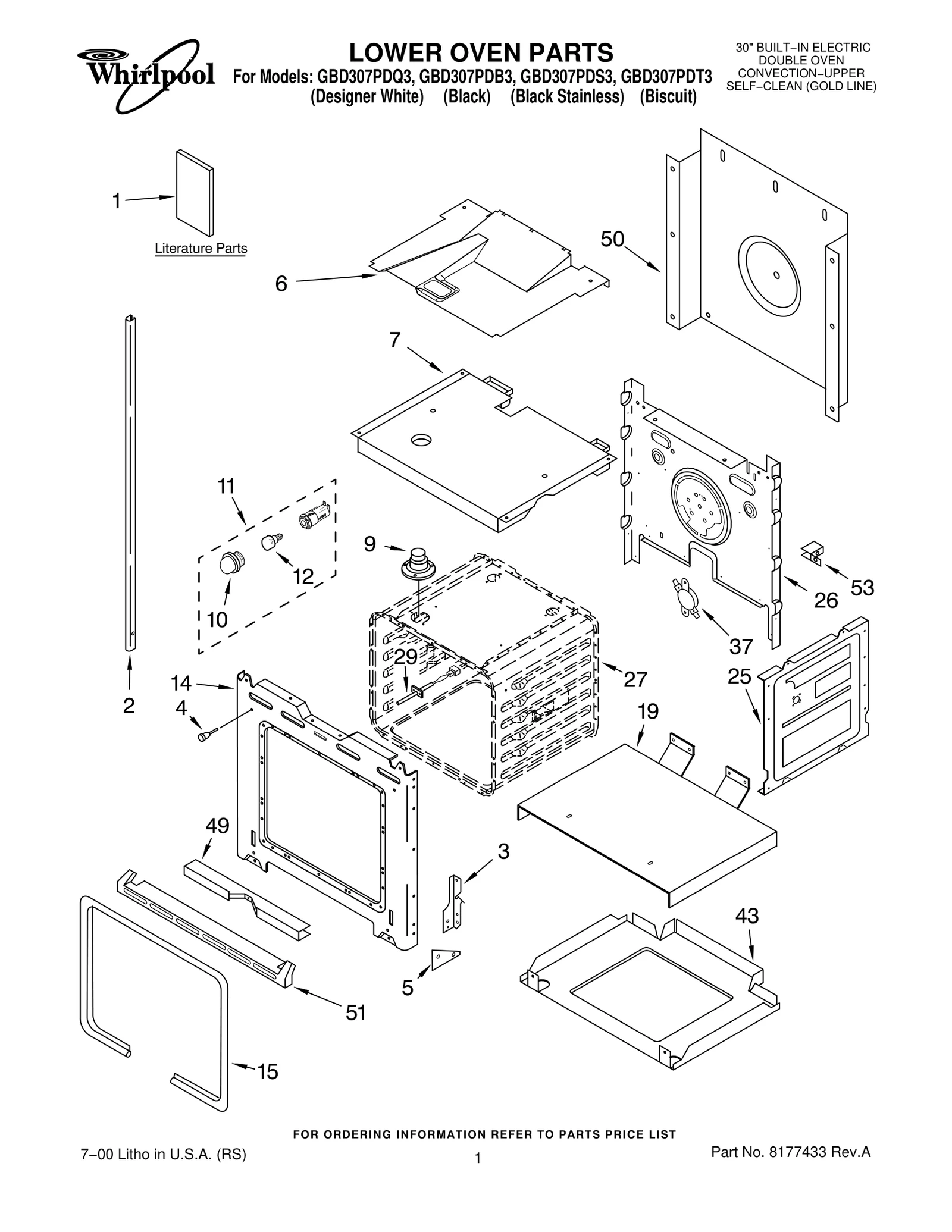 LOWER OVEN PARTS