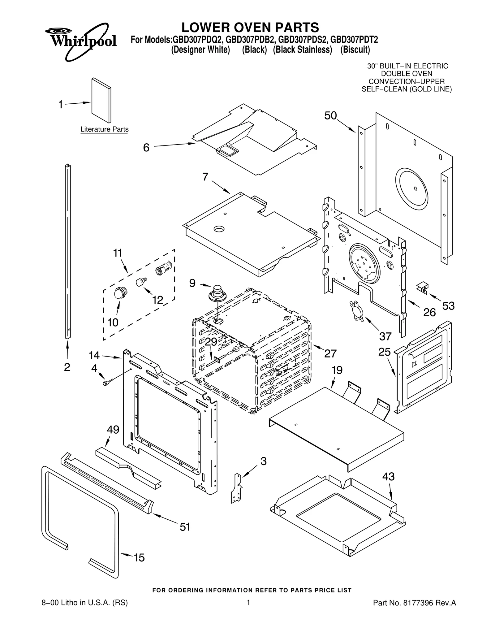 LOWER OVEN PARTS