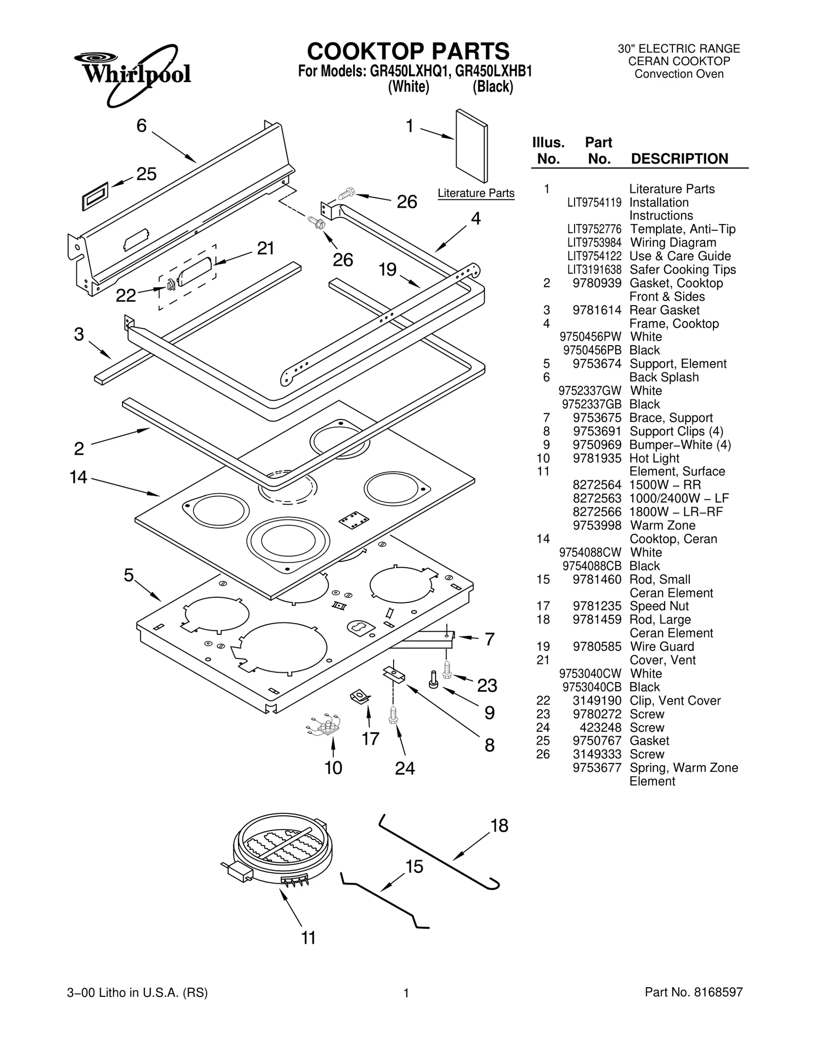 COOKTOP PARTS