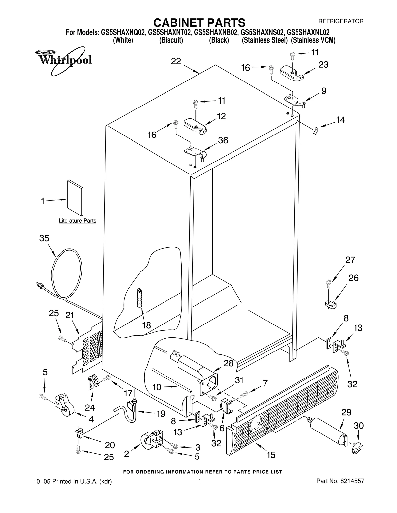 CABINET PARTS