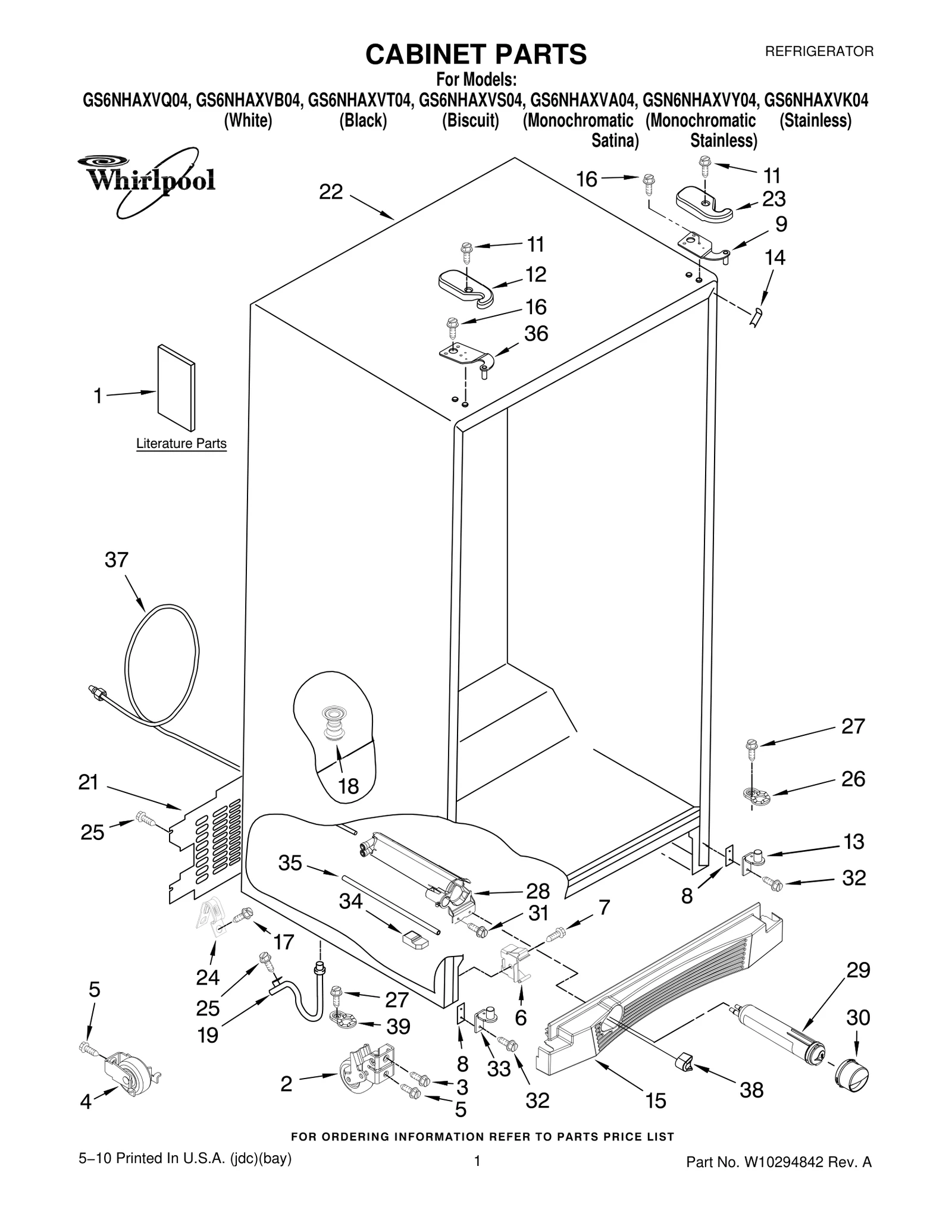 CABINET PARTS