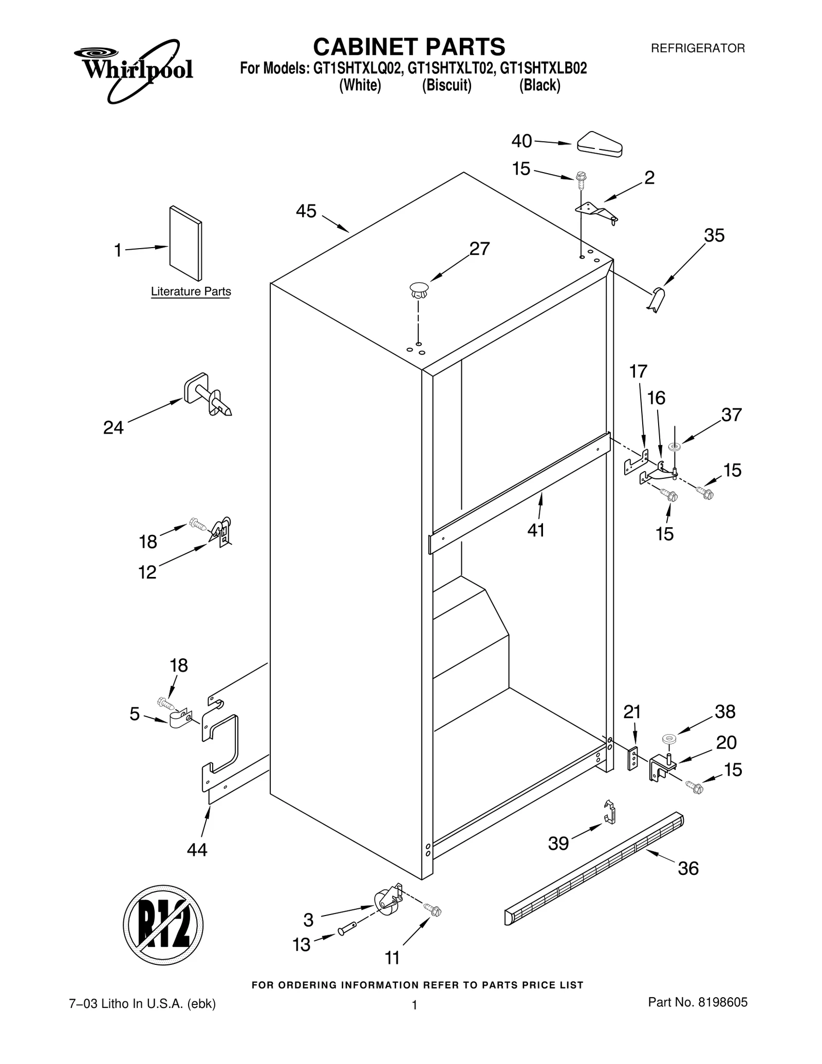 CABINET PARTS