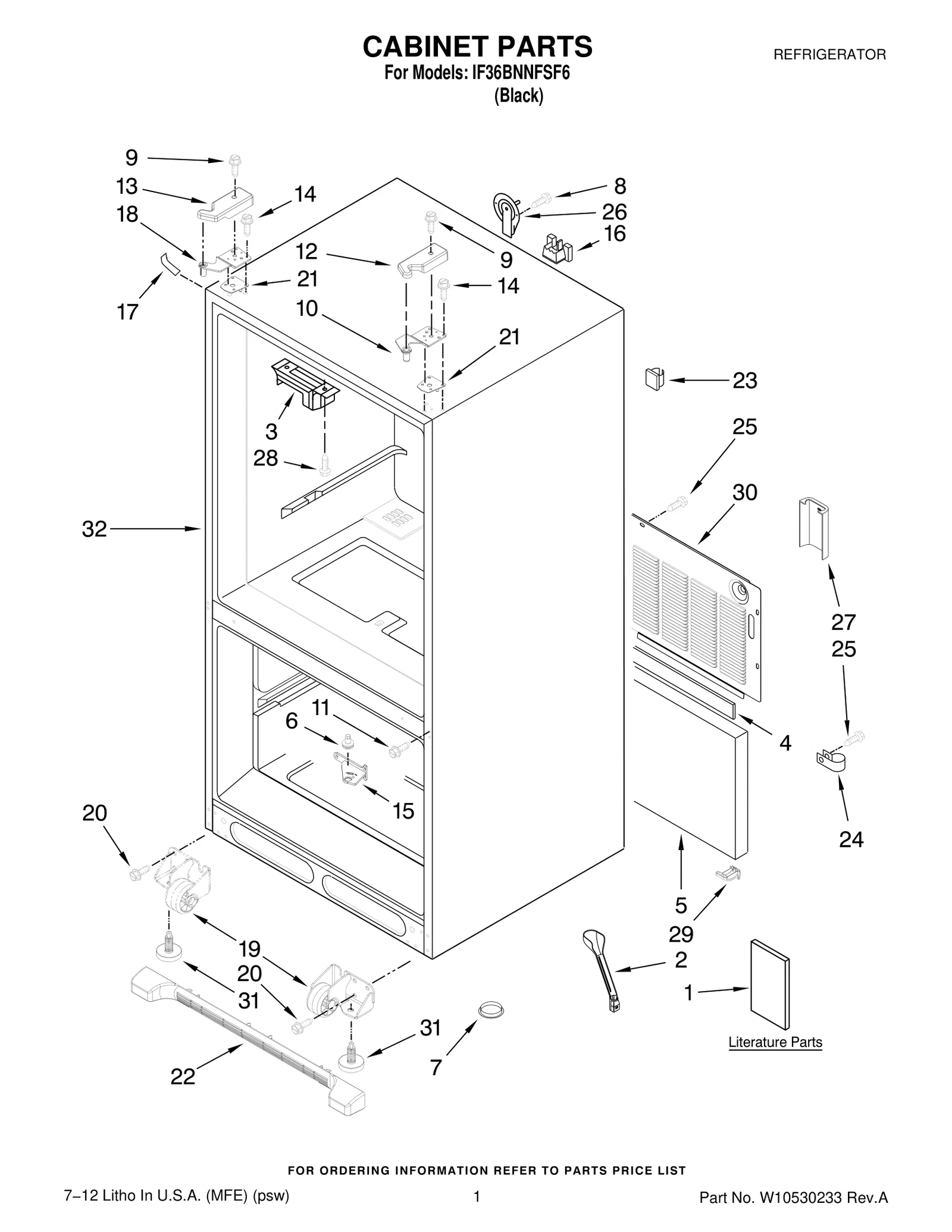 CABINET PARTS