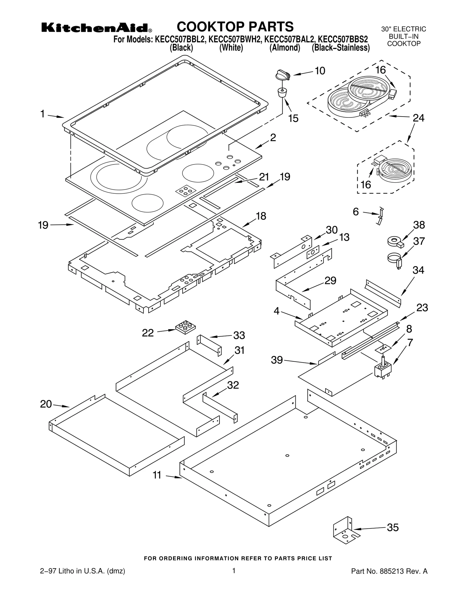 COOKTOP PARTS