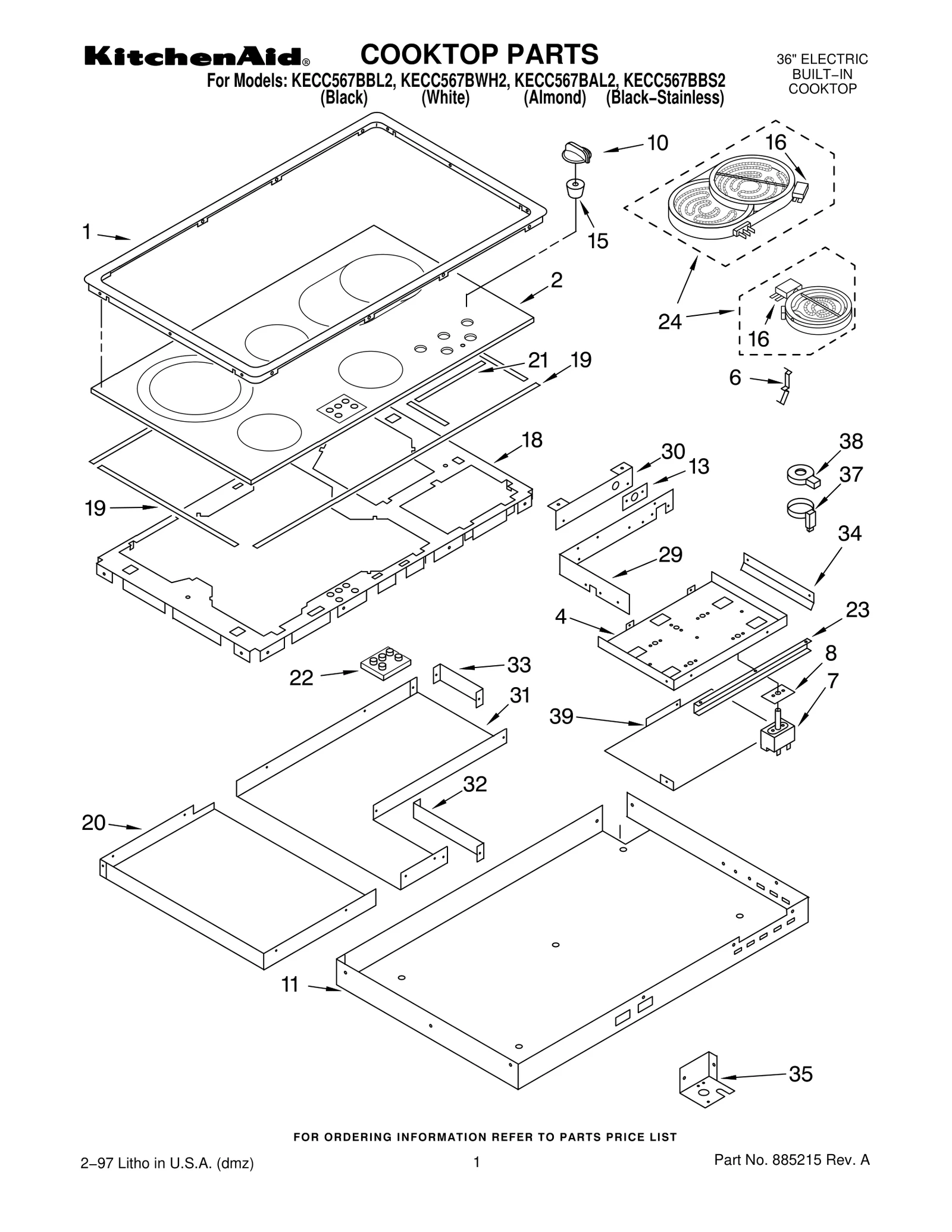 COOKTOP PARTS