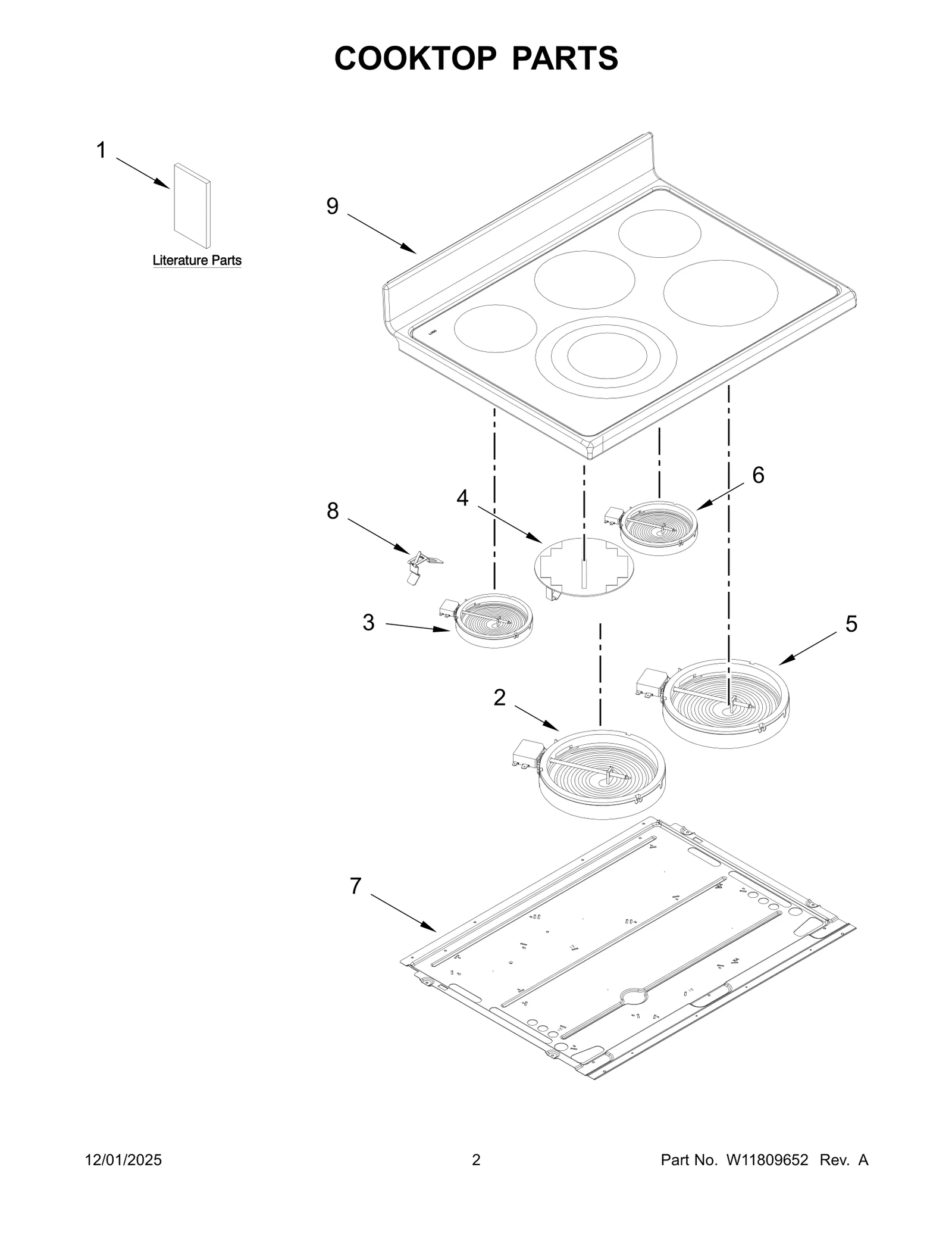 COOKTOP PARTS