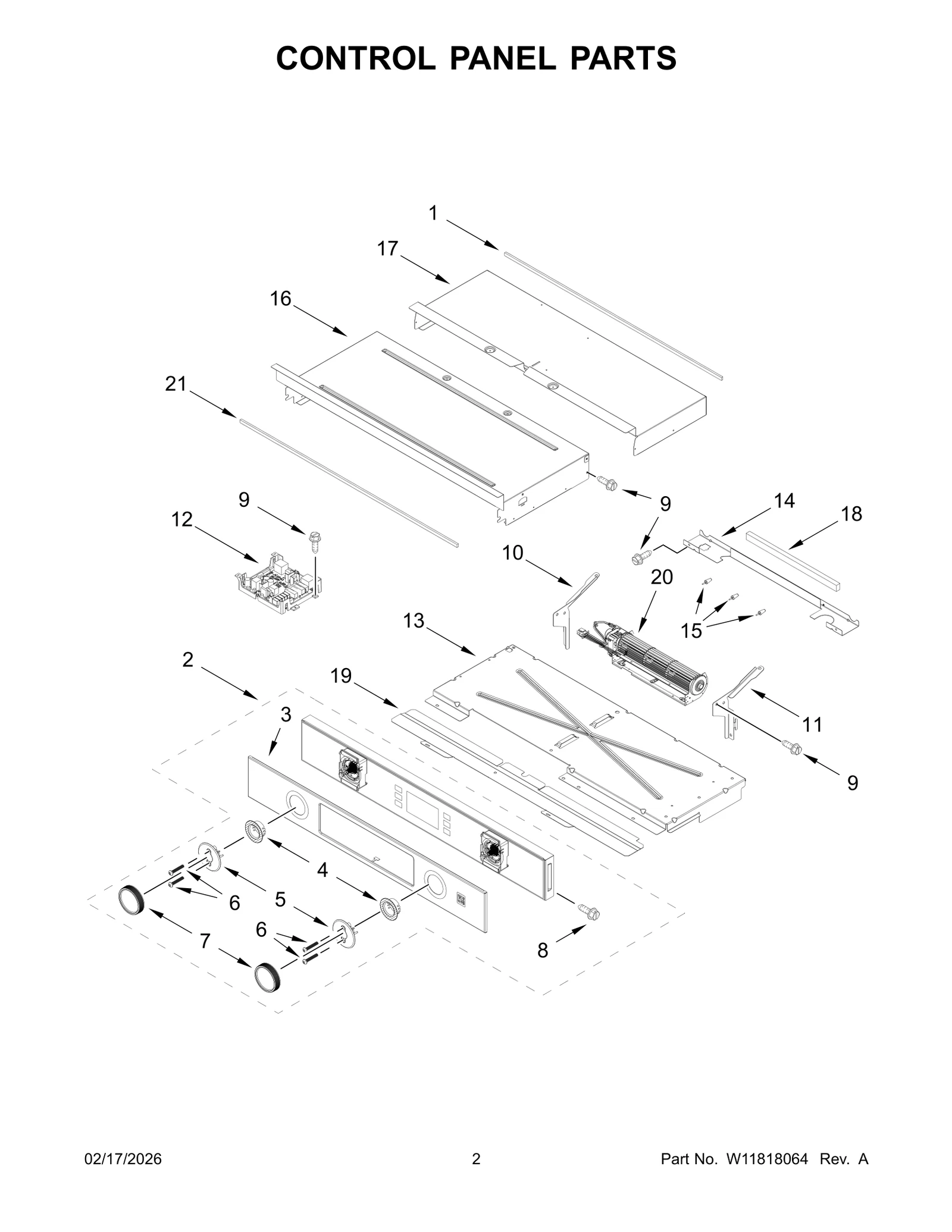 CONTROL PANEL PARTS
