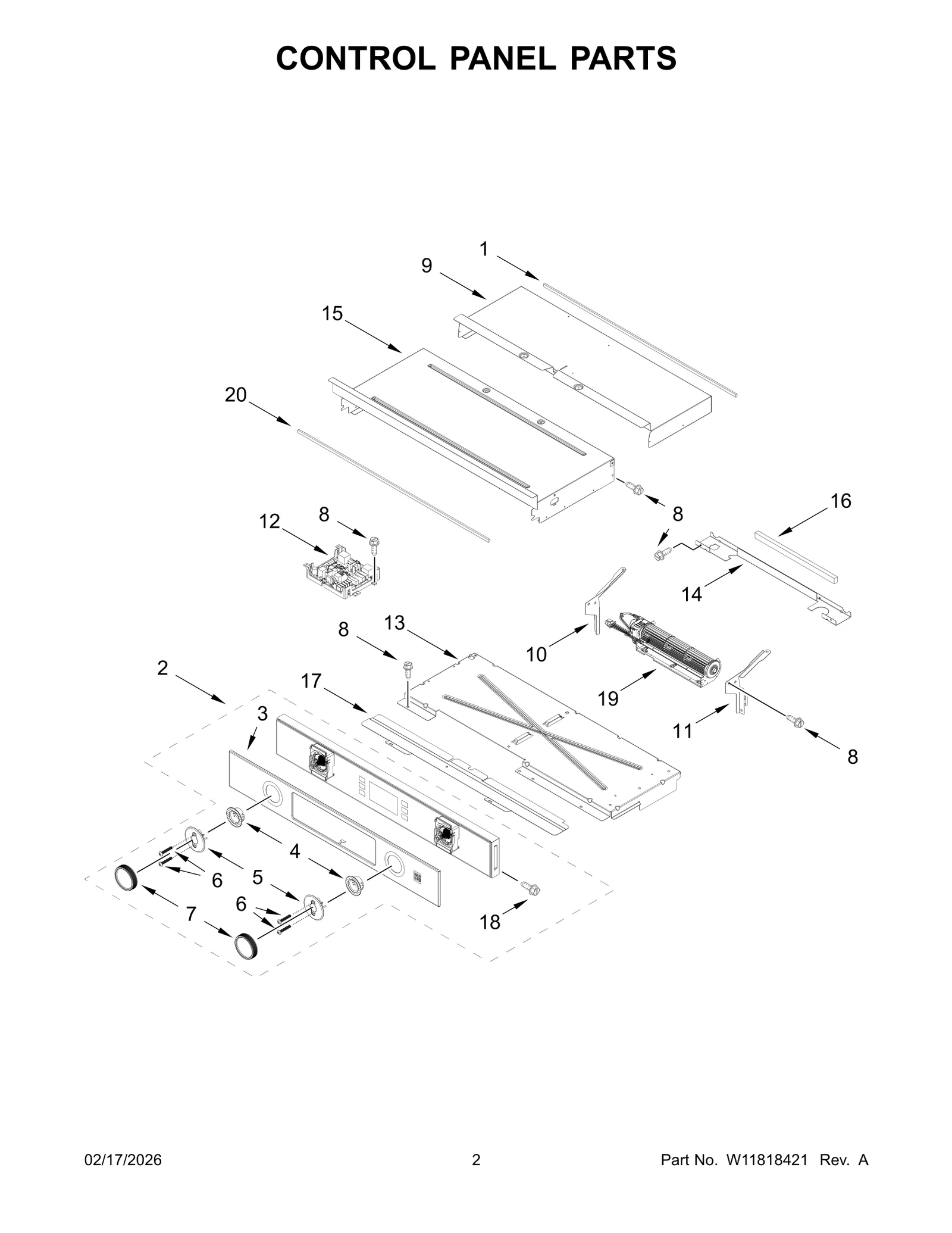 CONTROL PANEL PARTS