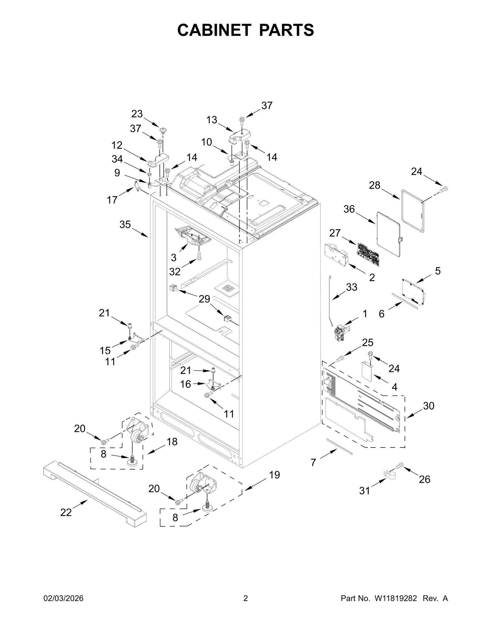 CABINET PARTS