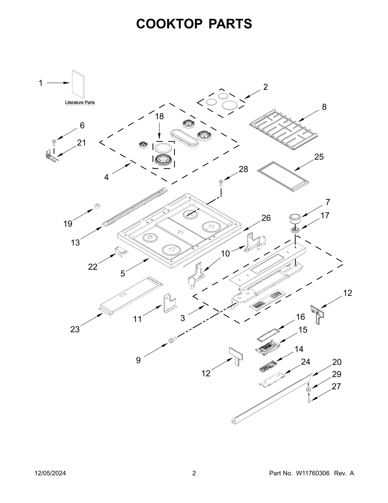 COOKTOP PARTS