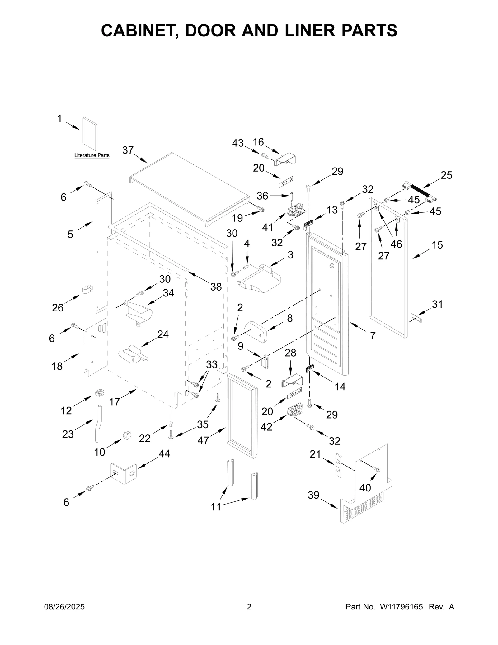 CABINET, DOOR AND LINER PARTS