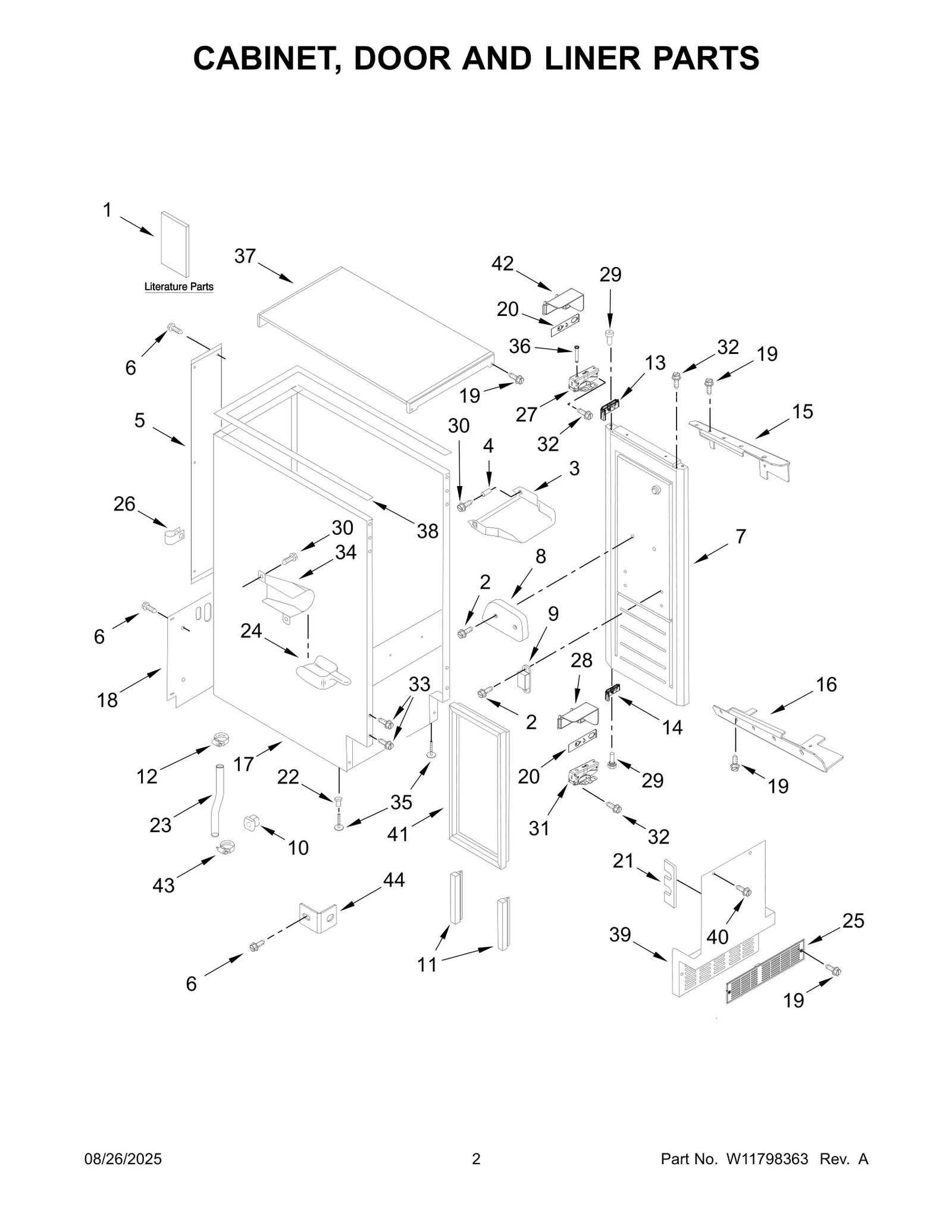 CABINET, DOOR AND LINER PARTS
