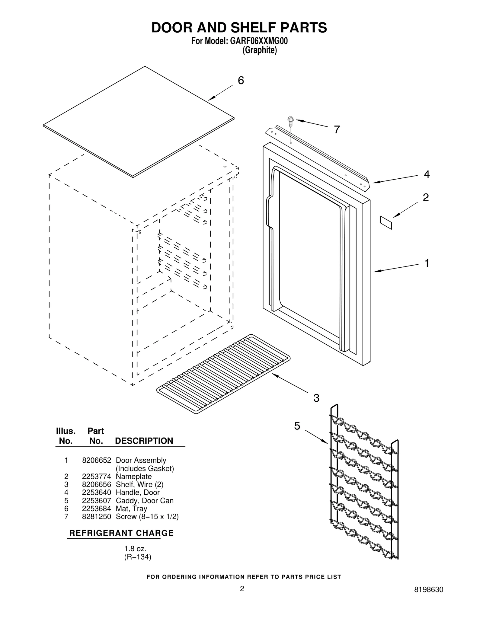 DOOR AND SHELF PARTS