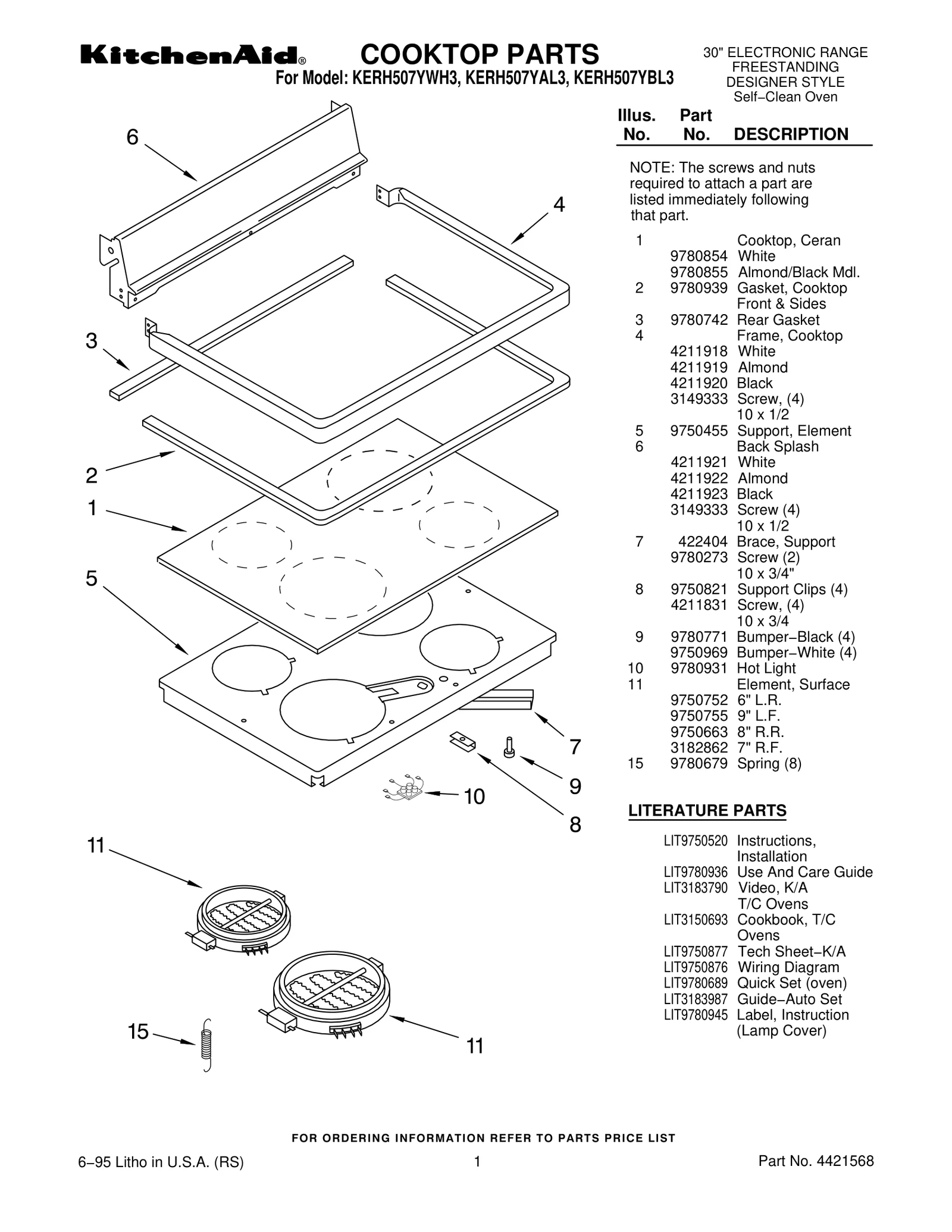 COOKTOP PARTS