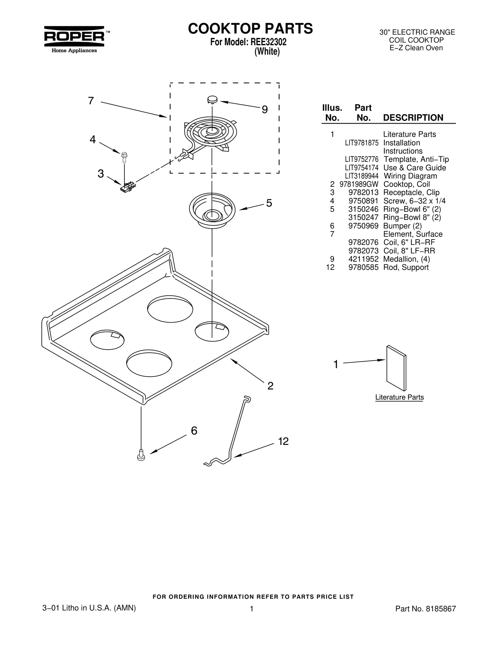COOKTOP PARTS
