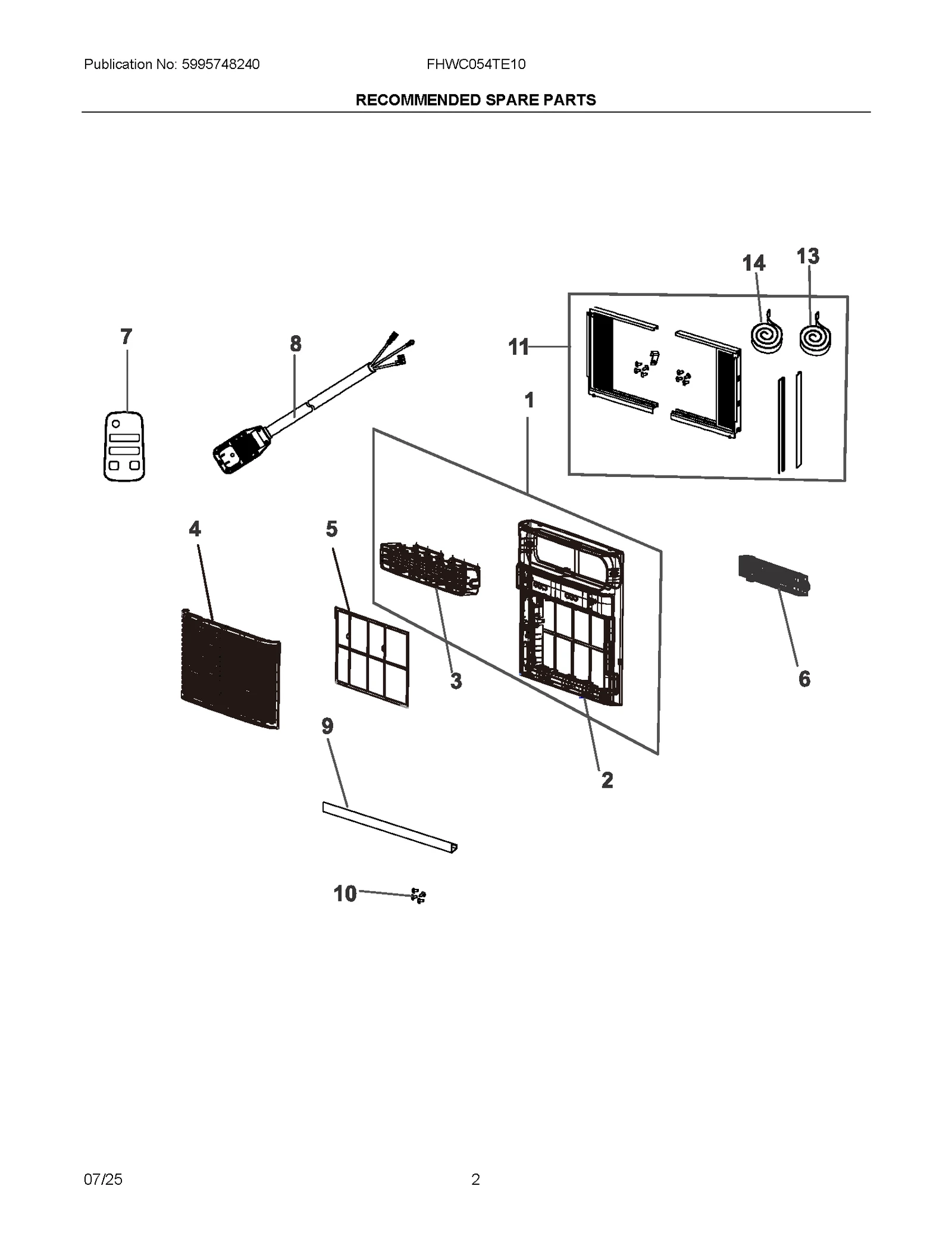 RECOMMENDED SPARE PARTS