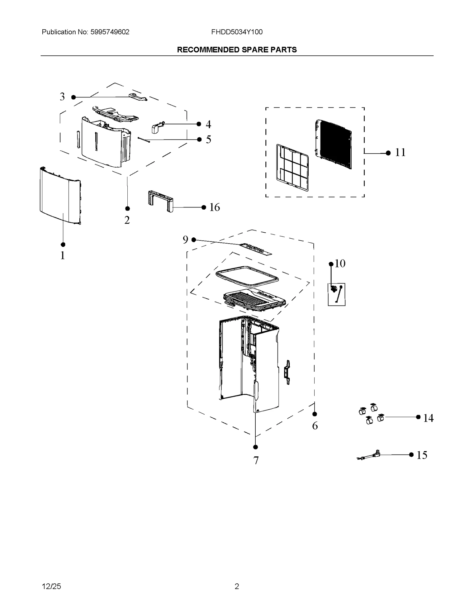 RECOMMENDED SPARE PARTS