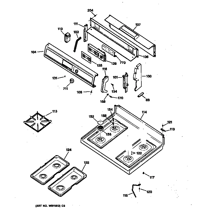 CONTROL PANEL & COOKTOP