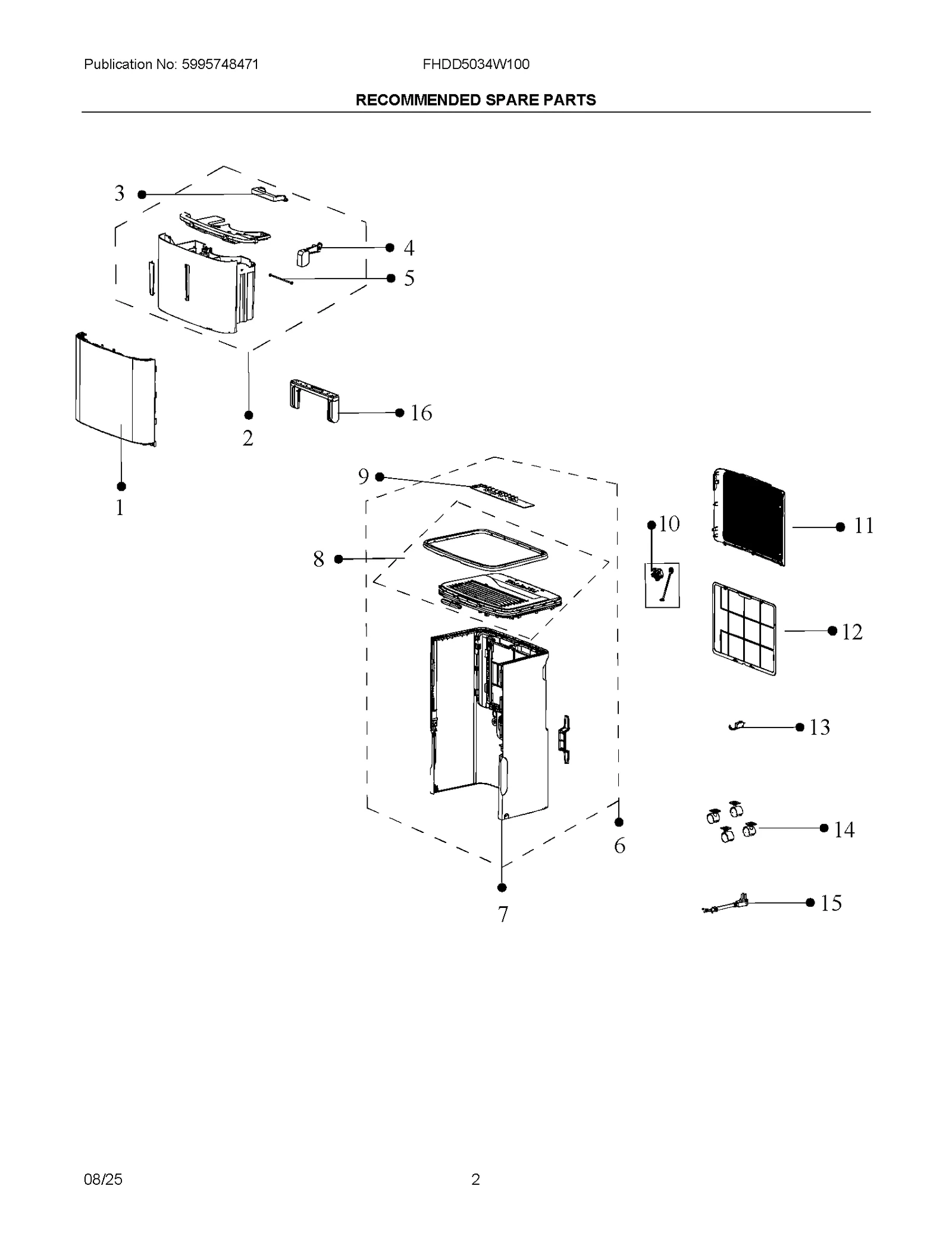 RECOMMENDED SPARE PARTS