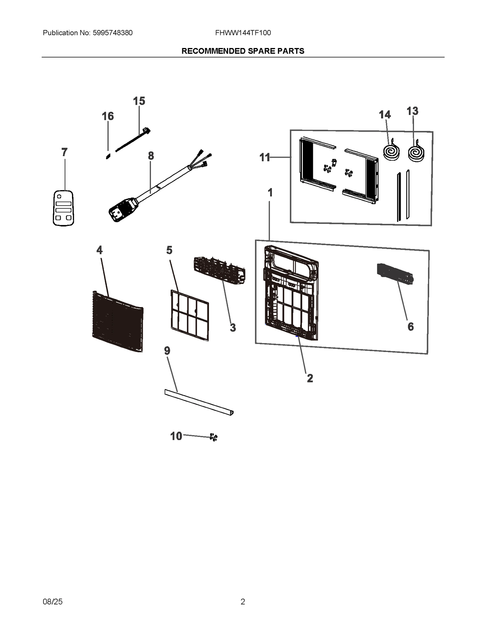RECOMMENDED SPARE PARTS