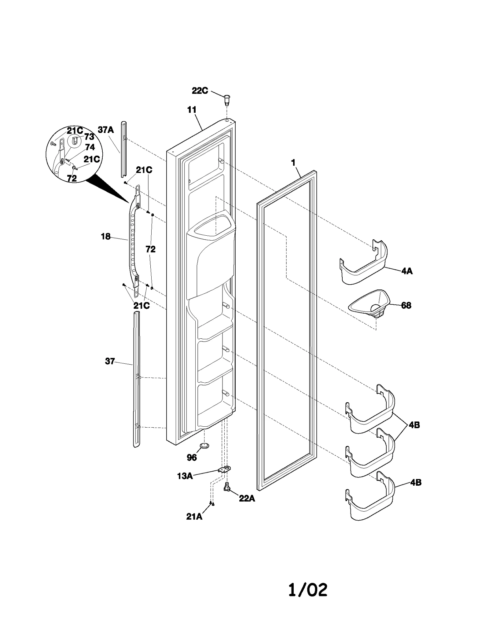 FREEZER DOOR